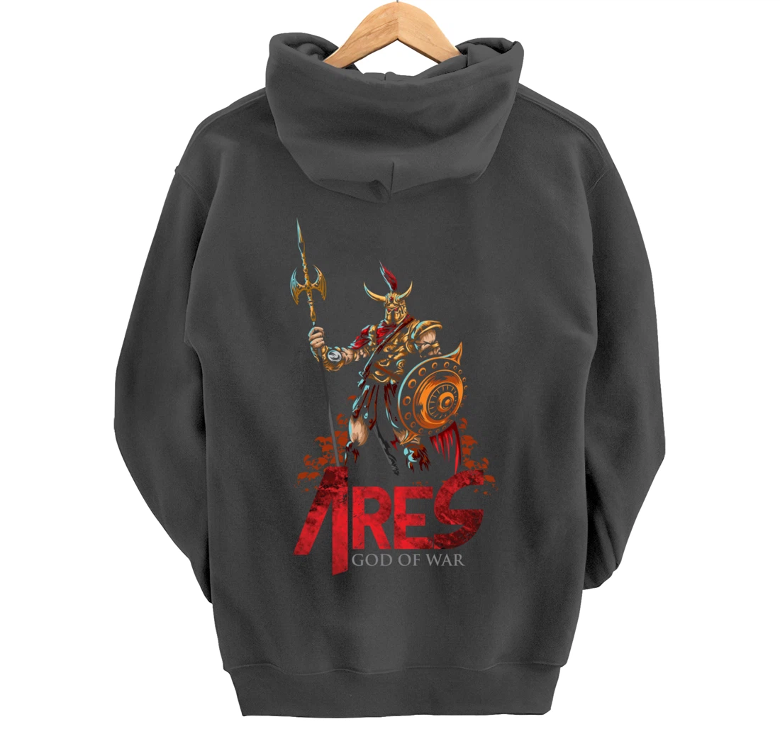 Ares Ancient Greek Mythology Gods of War and Monsters Gift Pullover Hoodie