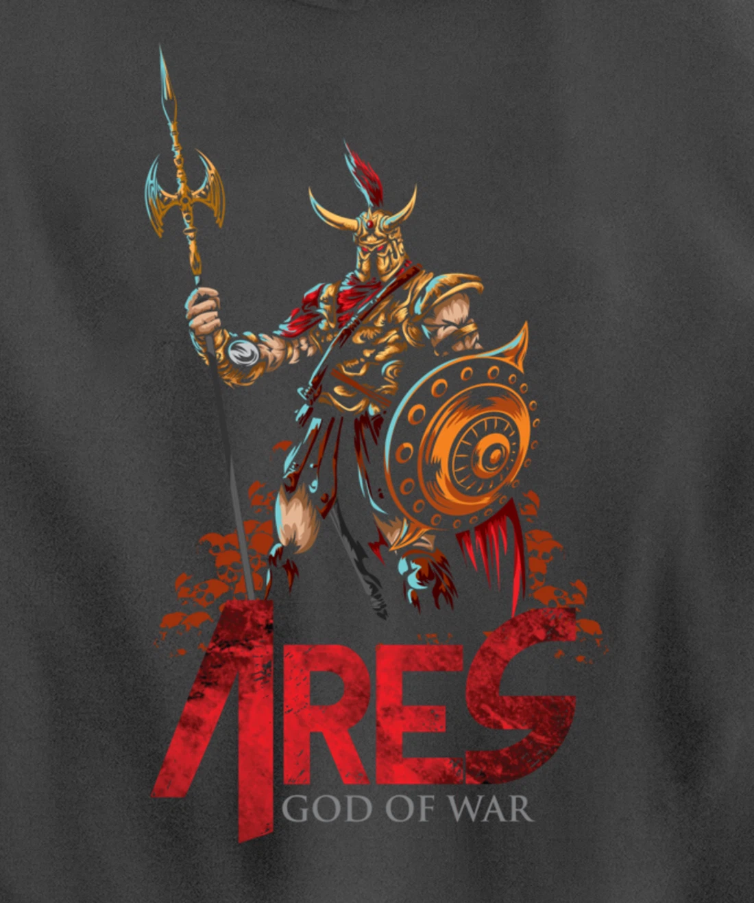 Ares Ancient Greek Mythology Gods of War and Monsters Gift Pullover Hoodie