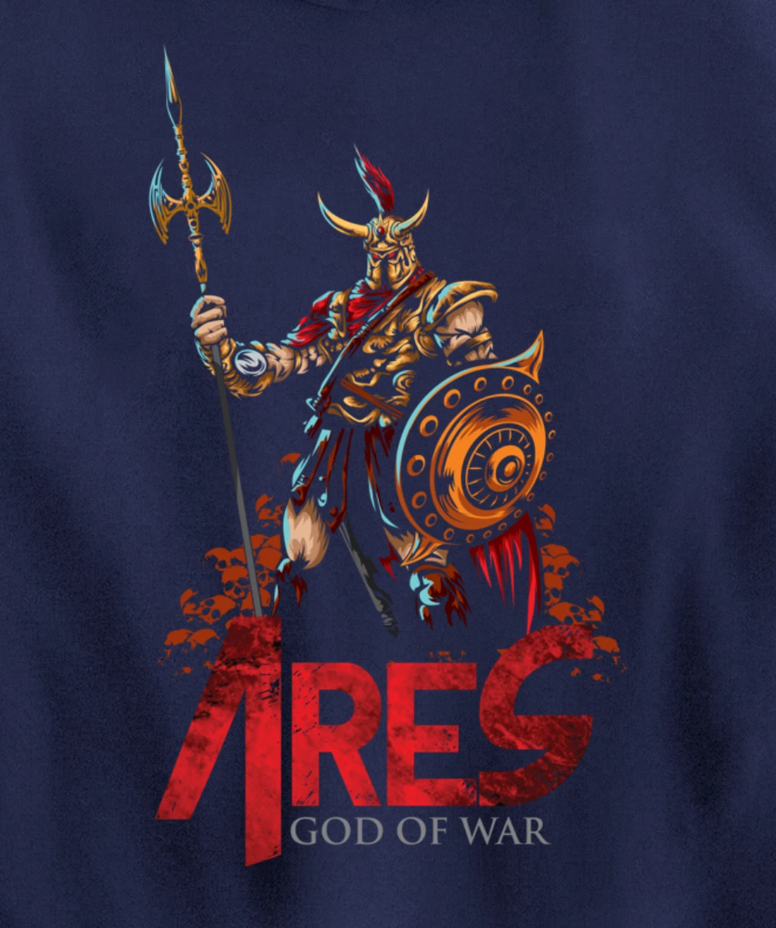 Ares Ancient Greek Mythology Gods of War and Monsters Gift Pullover Hoodie