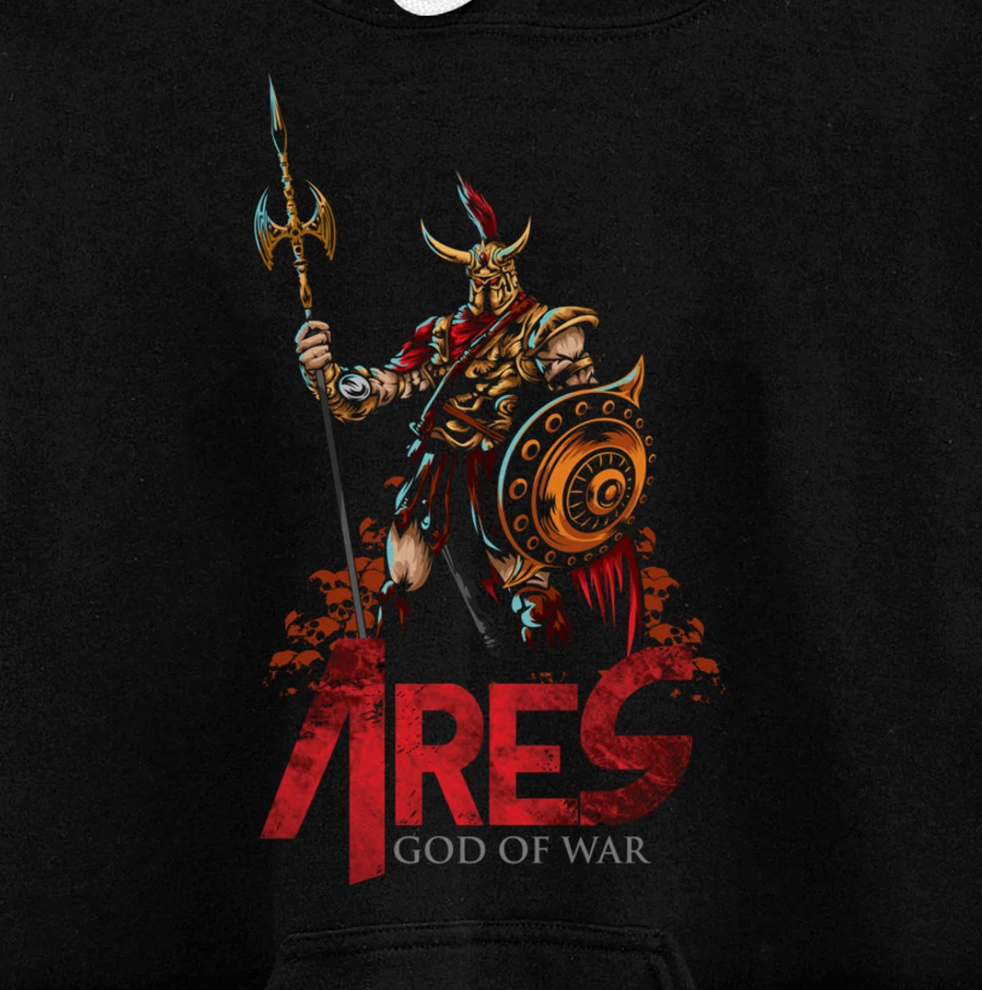 Ares Ancient Greek Mythology Gods of War and Monsters Gift Pullover Hoodie