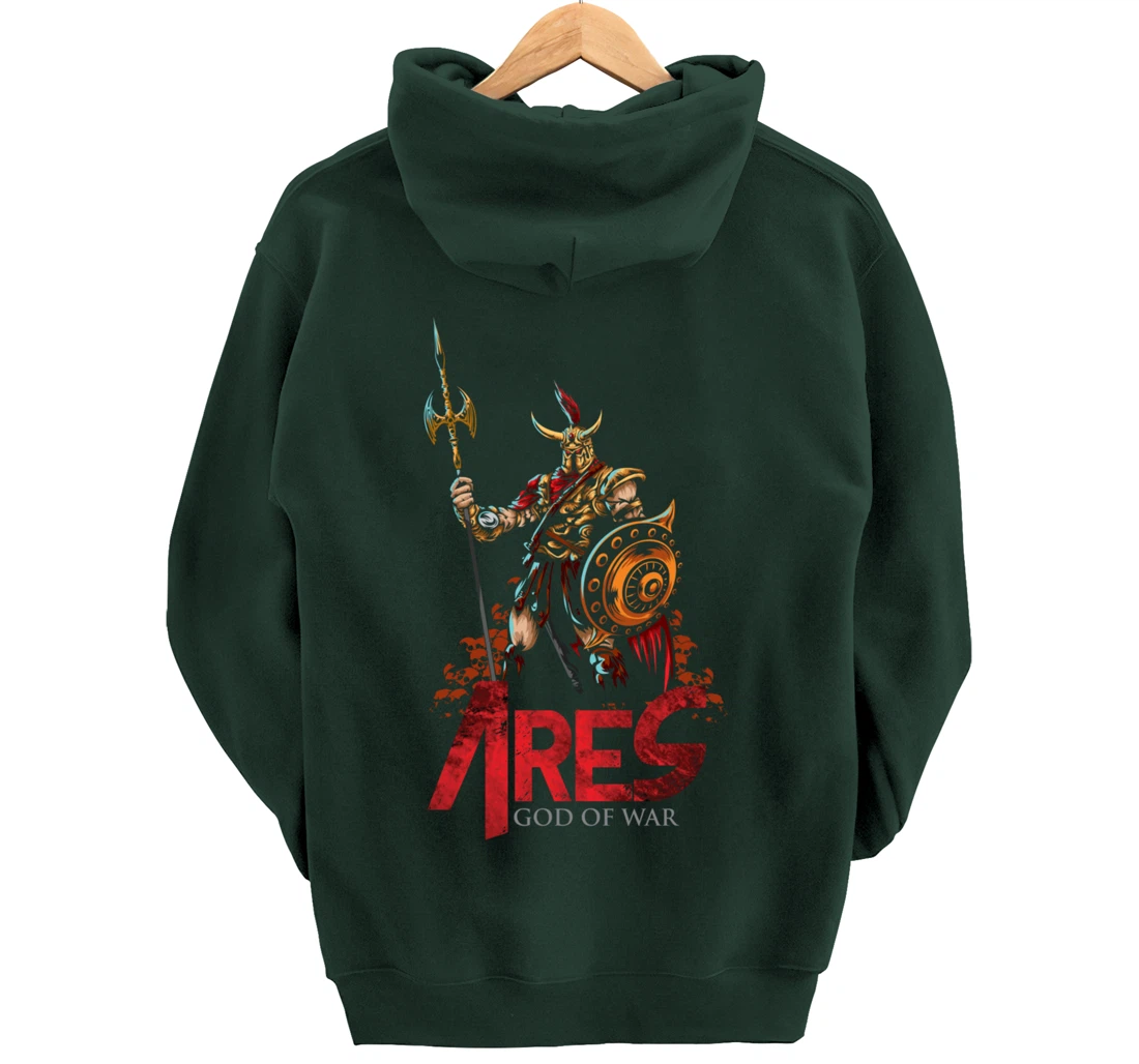 Ares Ancient Greek Mythology Gods of War and Monsters Gift Pullover Hoodie