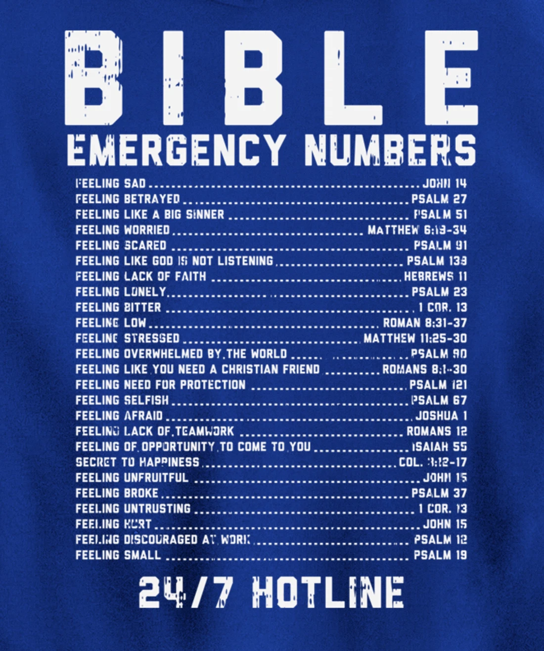 Bible Emergency Numbers Verse God Jesus Faith Christian Gift Pullover Hoodie