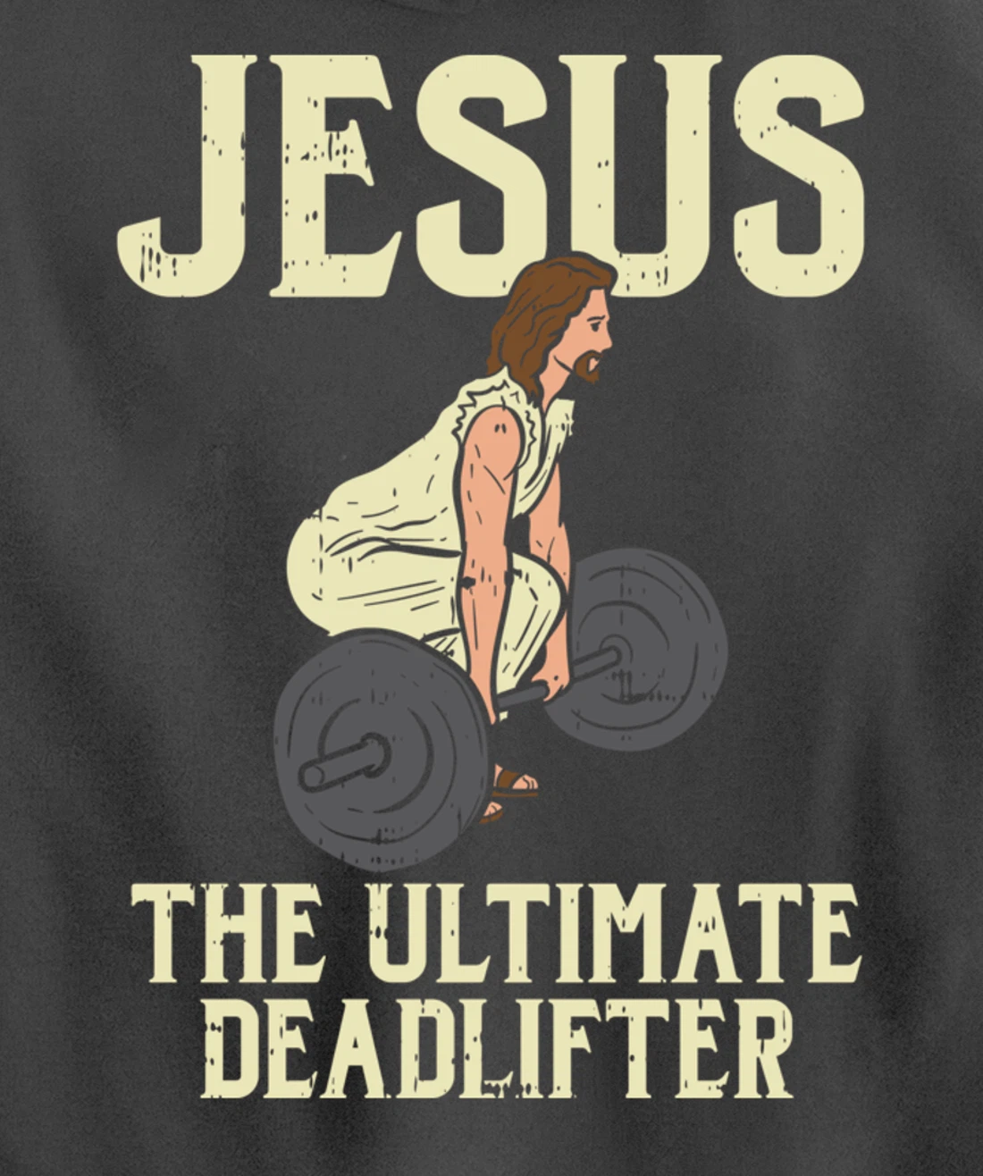 Jesus Deadlift Workout Gym Fitness Funny God Christian Gift Pullover Hoodie
