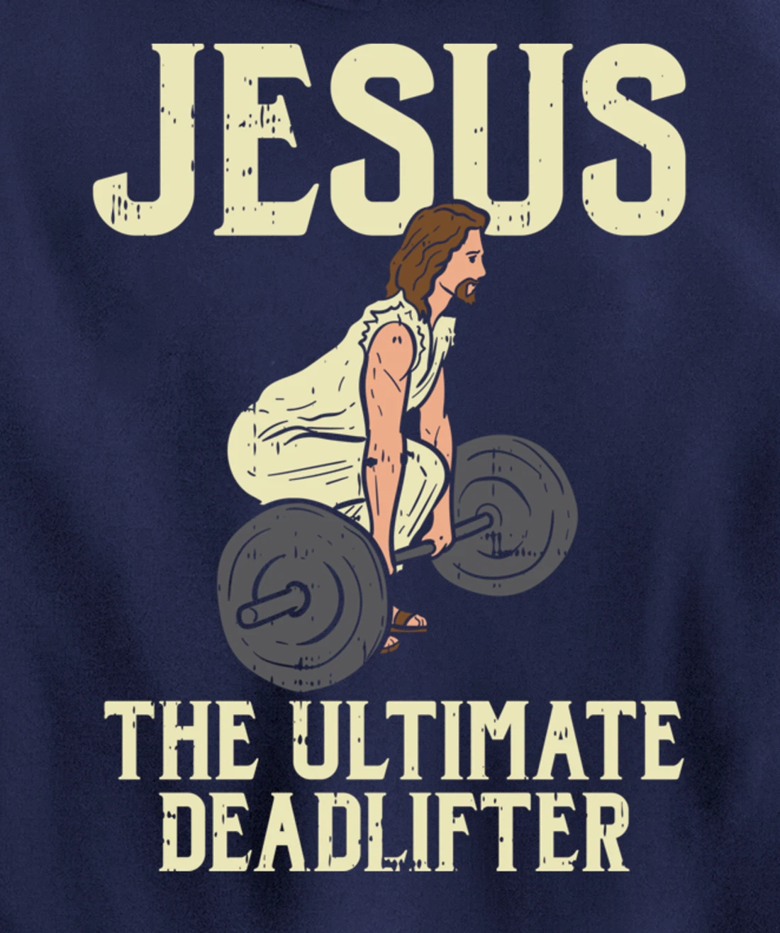 Jesus Deadlift Workout Gym Fitness Funny God Christian Gift Pullover Hoodie