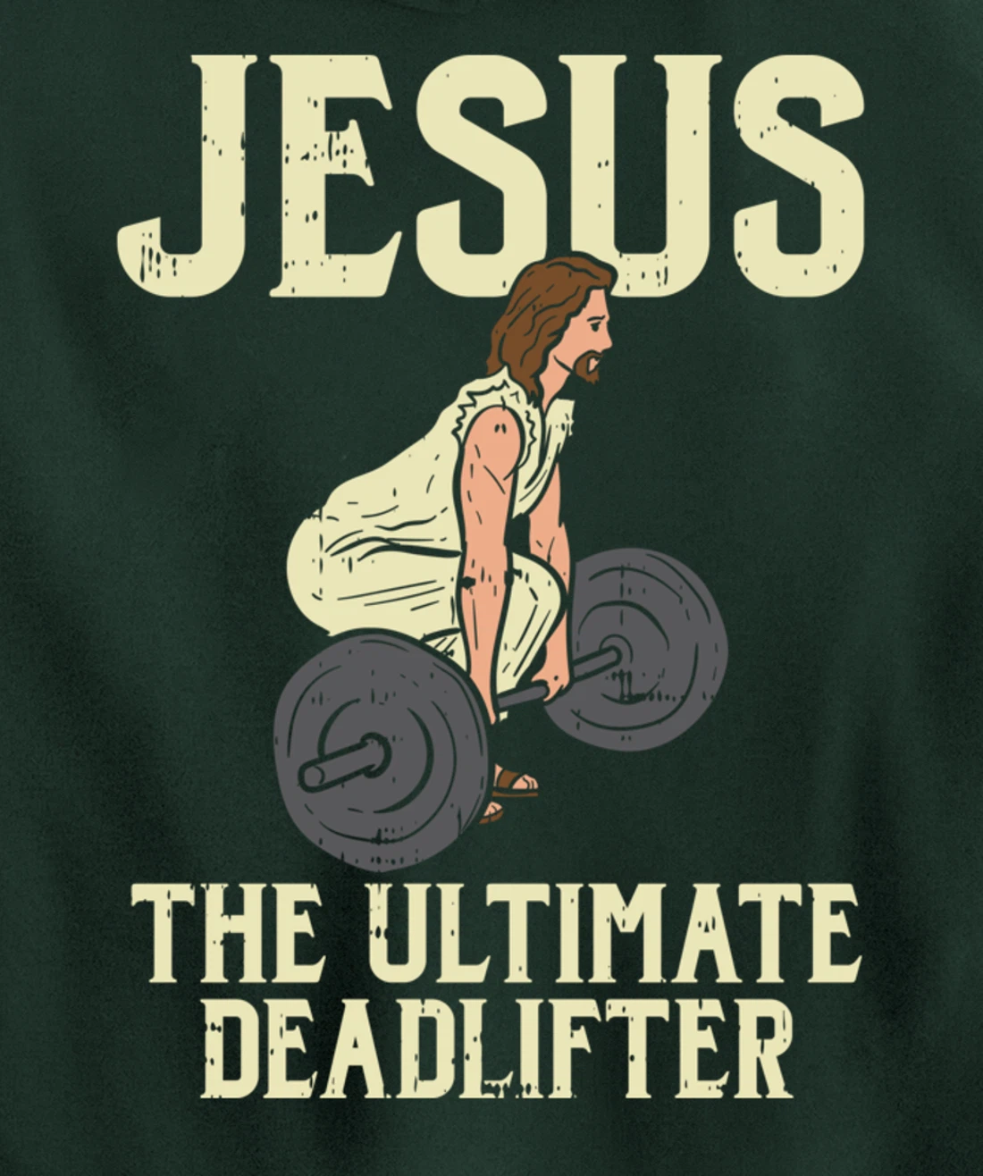 Jesus Deadlift Workout Gym Fitness Funny God Christian Gift Pullover Hoodie