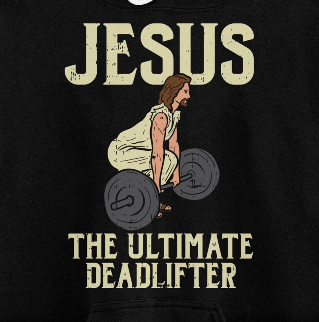 Jesus Deadlift Workout Gym Fitness Funny God Christian Gift Pullover Hoodie