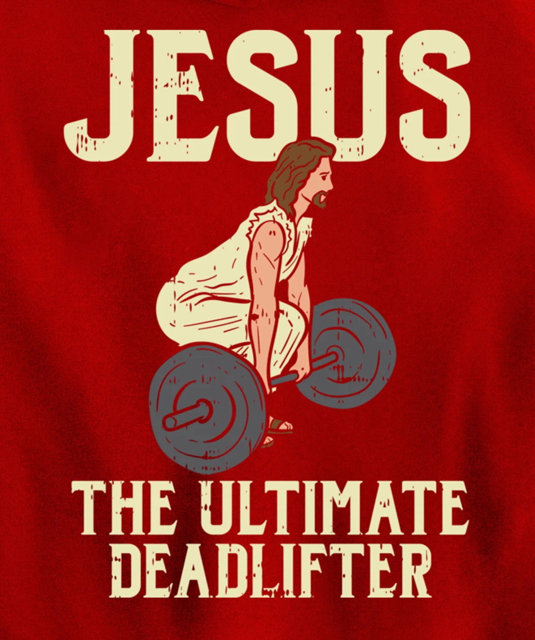 Jesus Deadlift Workout Gym Fitness Funny God Christian Gift Pullover Hoodie