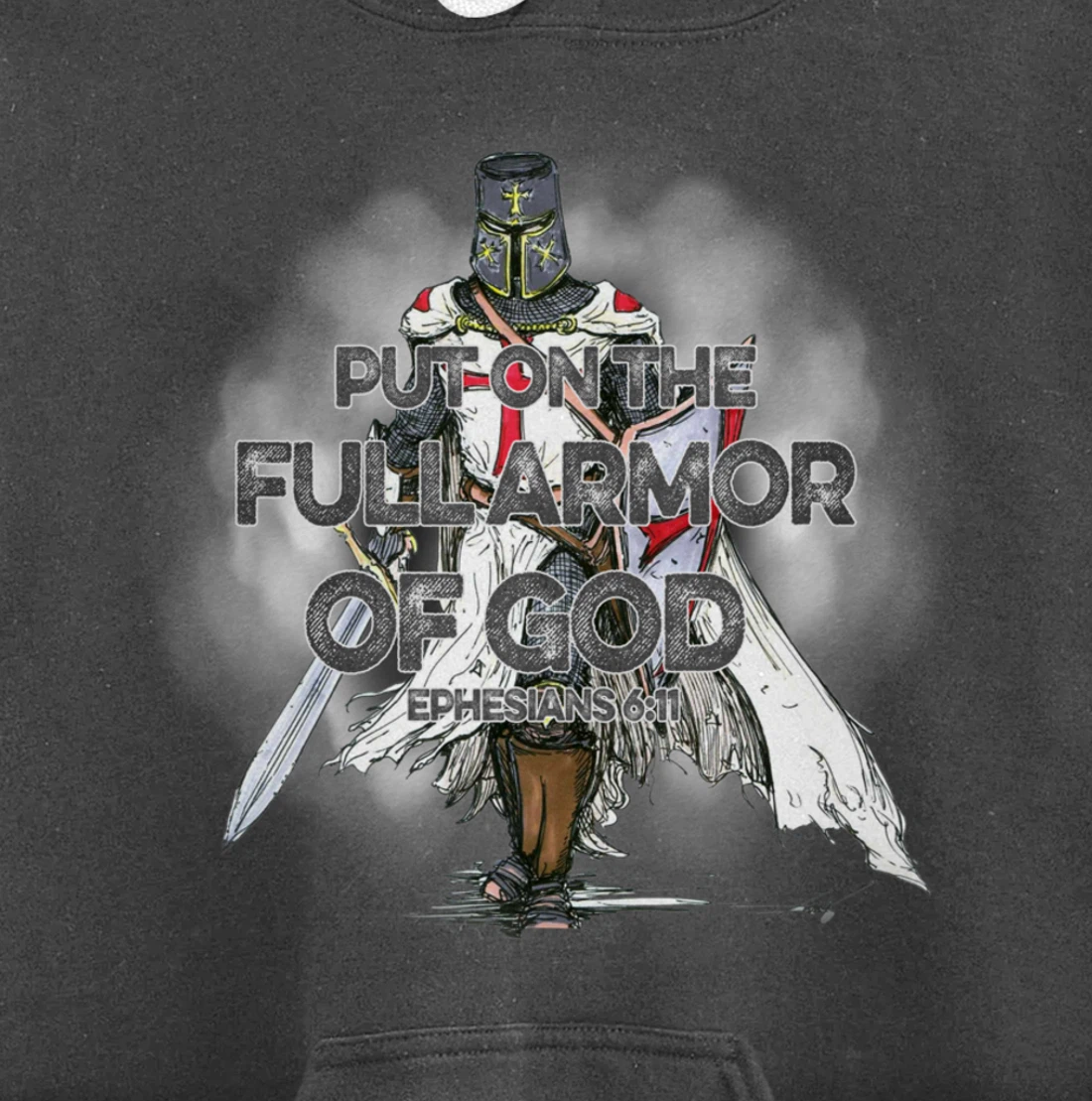 Put On The Full Armor Of God Bible Verse Christian Gift Pullover Hoodie