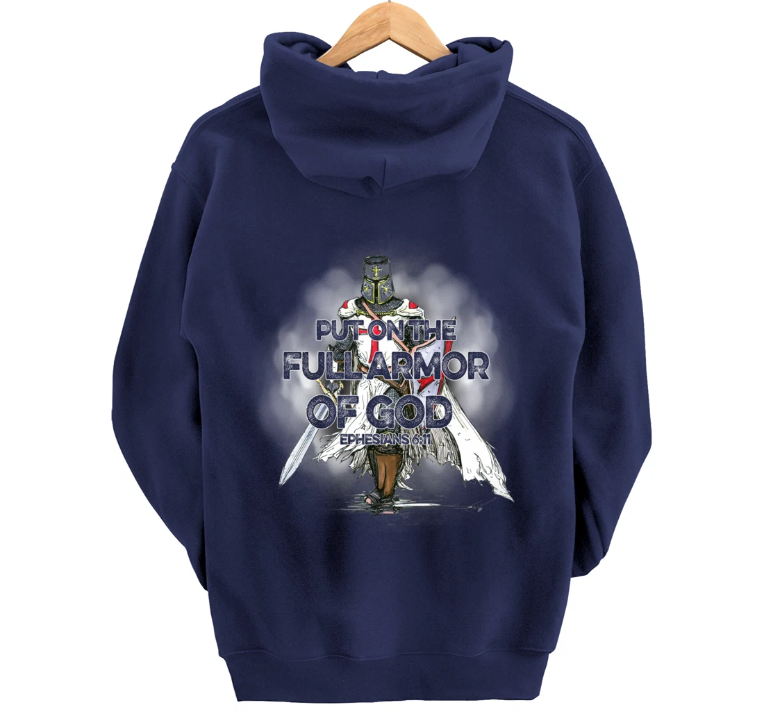 Put On The Full Armor Of God Bible Verse Christian Gift Pullover Hoodie