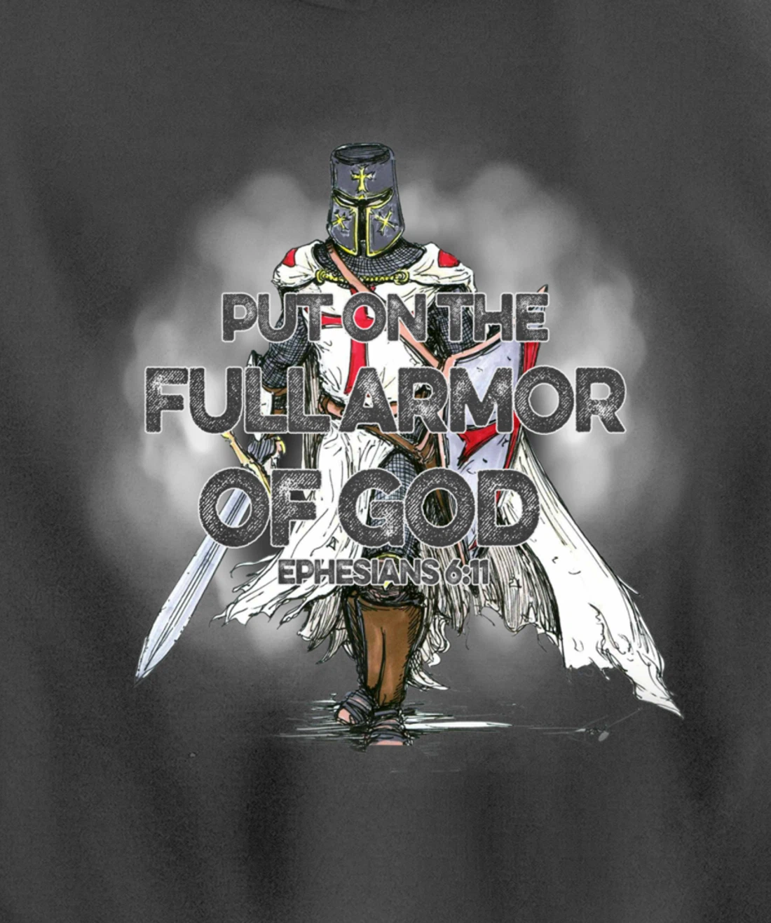 Put On The Full Armor Of God Bible Verse Christian Gift Pullover Hoodie