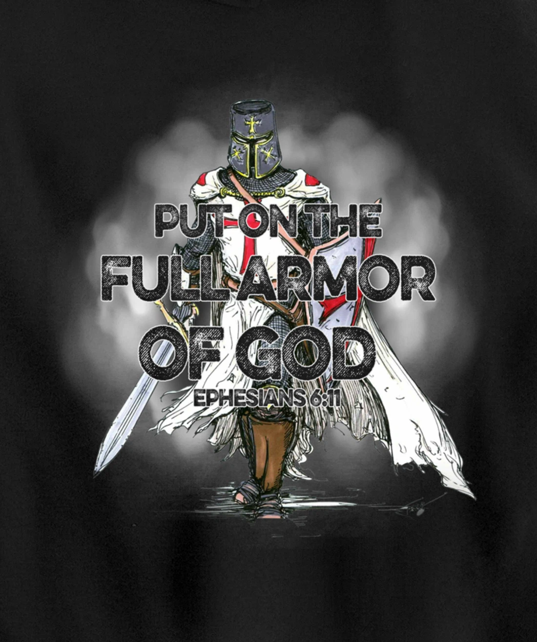 Put On The Full Armor Of God Bible Verse Christian Gift Pullover Hoodie