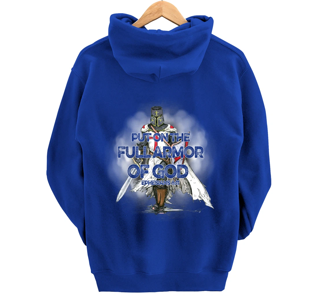 Put On The Full Armor Of God Bible Verse Christian Gift Pullover Hoodie