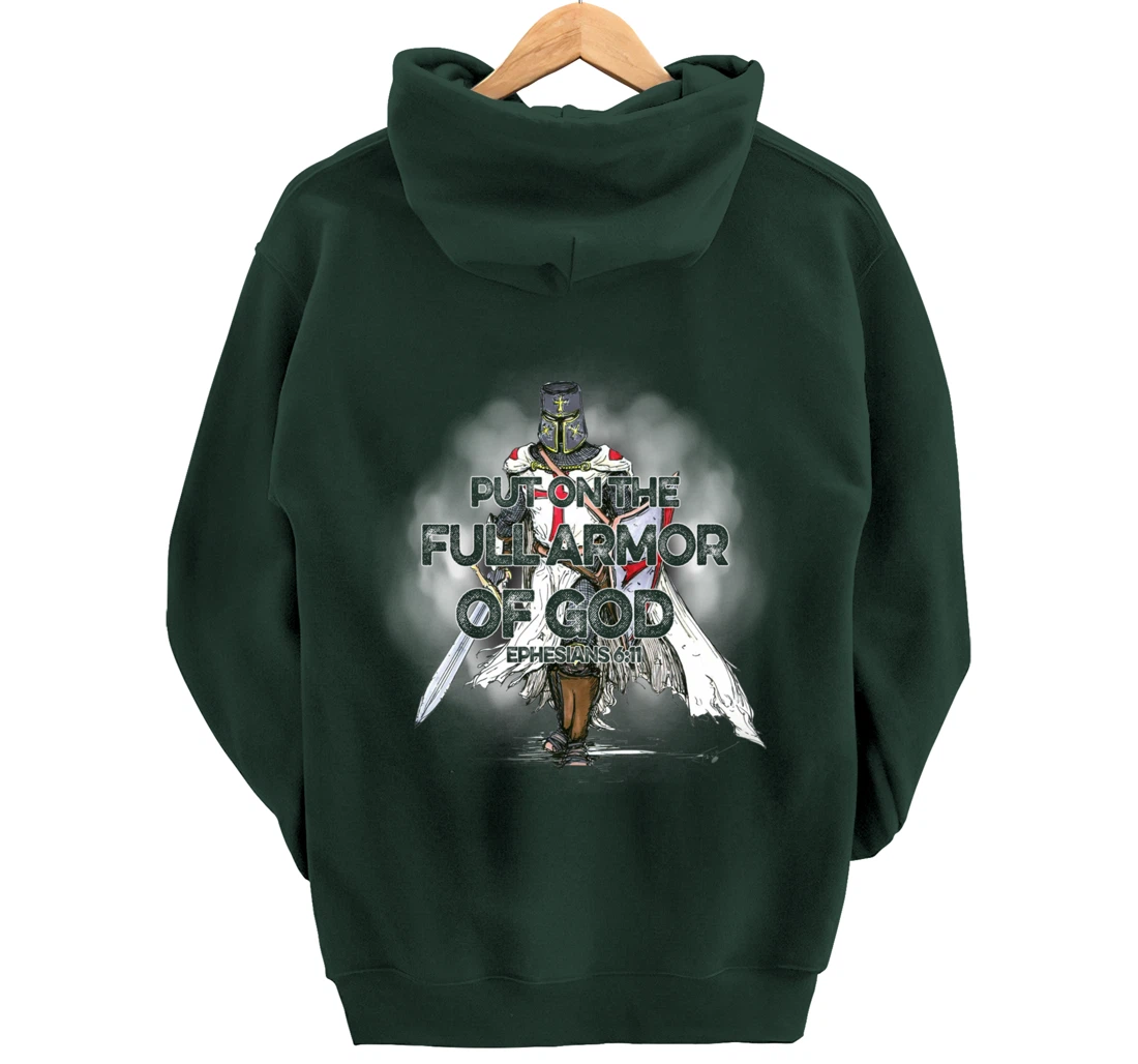 Put On The Full Armor Of God Bible Verse Christian Gift Pullover Hoodie