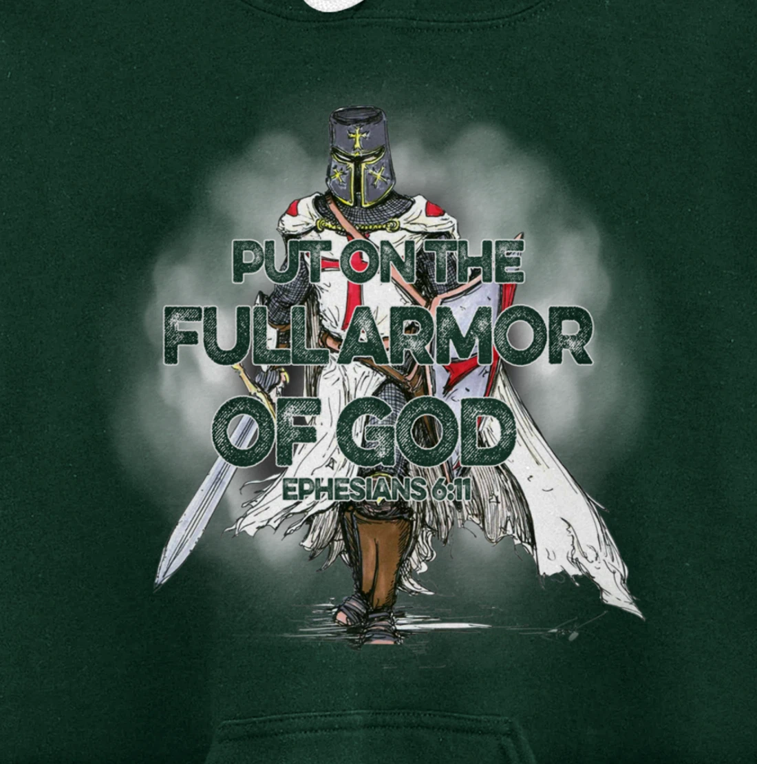 Put On The Full Armor Of God Bible Verse Christian Gift Pullover Hoodie