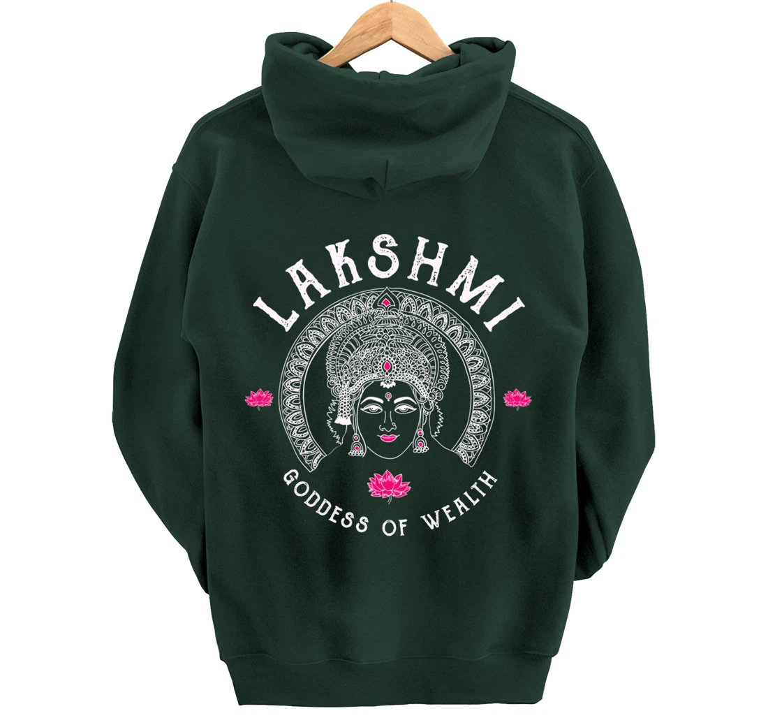 Lakshmi Goddess Wealth Hindu India Tantra Pullover Hoodie