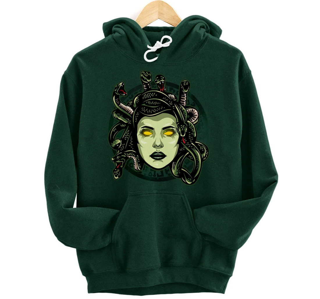 Medusa Ancient Greek Mythology Gift Gods and Monsters Pullover Hoodie