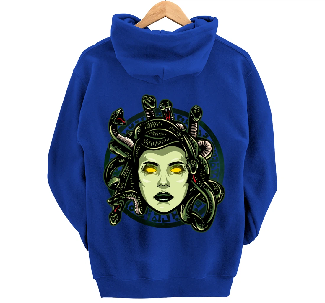 Medusa Ancient Greek Mythology Gift Gods and Monsters Pullover Hoodie