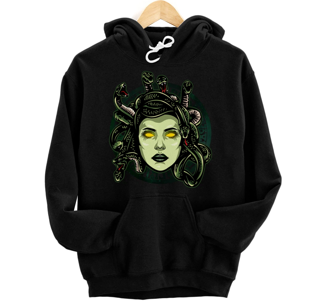 Medusa Ancient Greek Mythology Gift Gods and Monsters Pullover Hoodie