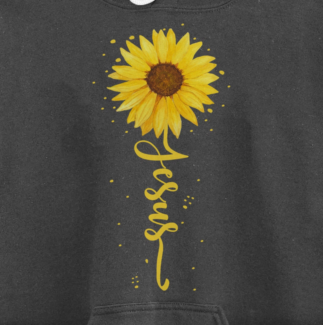 Faith in God - Sunflower Faith - Blessed, Thankful Jesus Pullover Hoodie