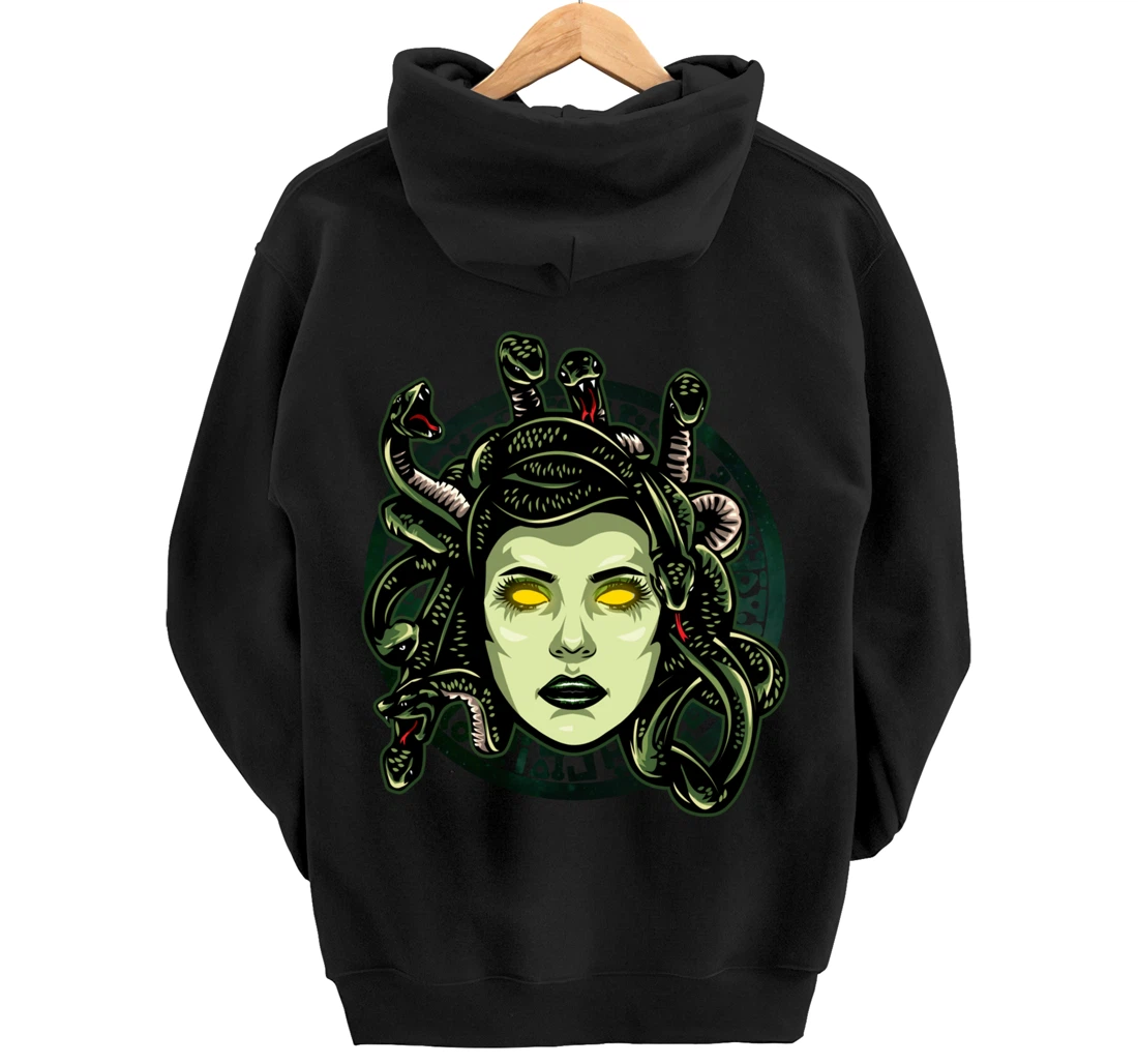 Medusa Ancient Greek Mythology Gift Gods and Monsters Pullover Hoodie
