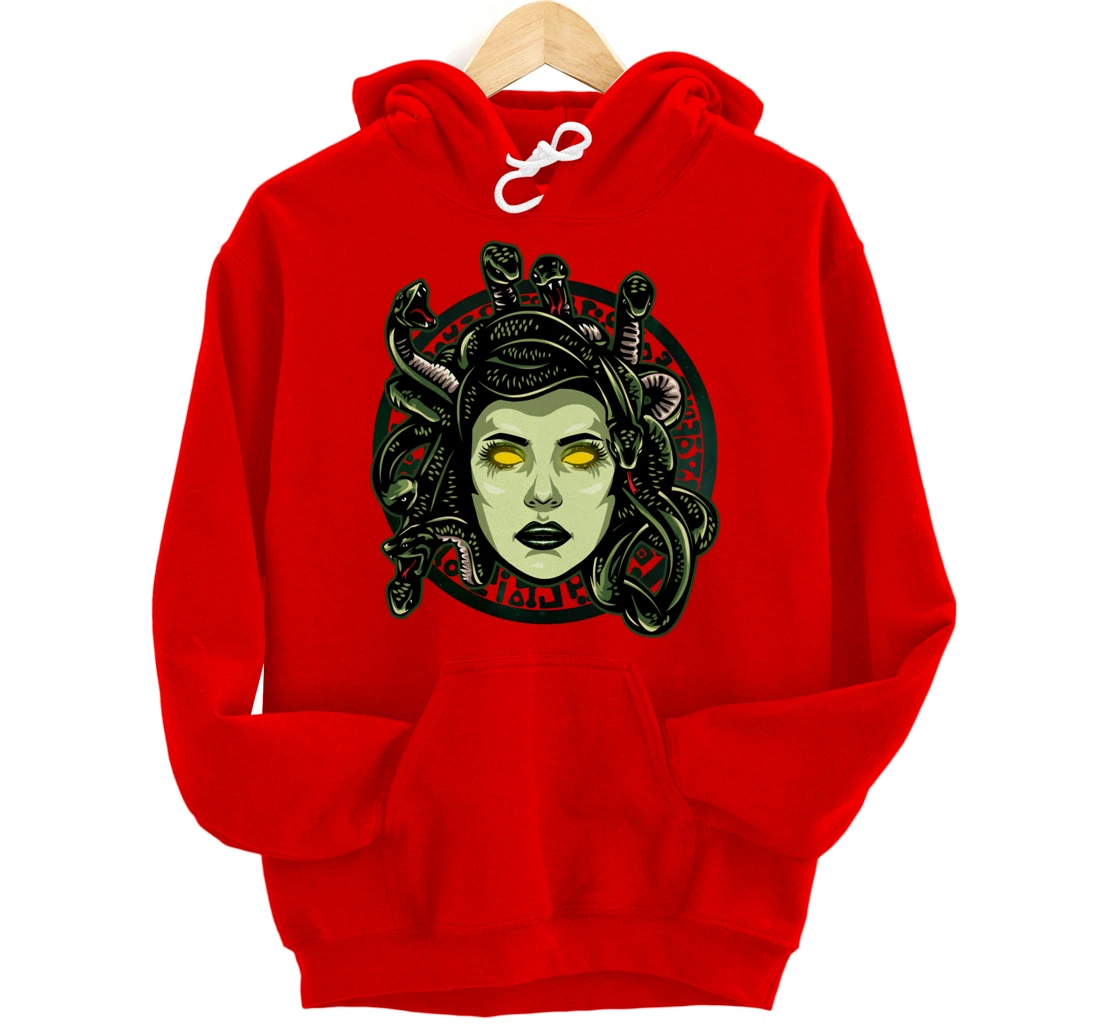 Medusa Ancient Greek Mythology Gift Gods and Monsters Pullover Hoodie