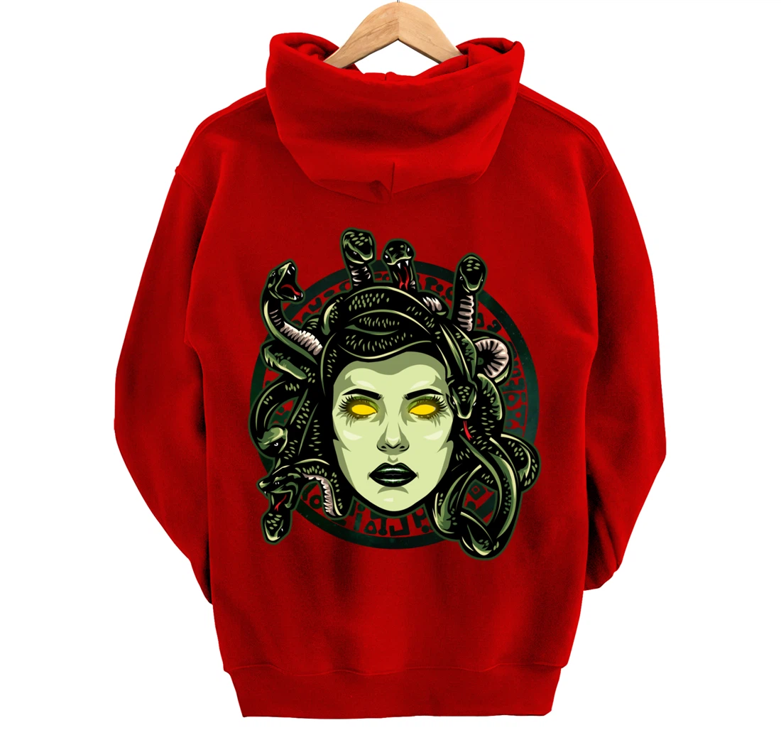 Medusa Ancient Greek Mythology Gift Gods and Monsters Pullover Hoodie