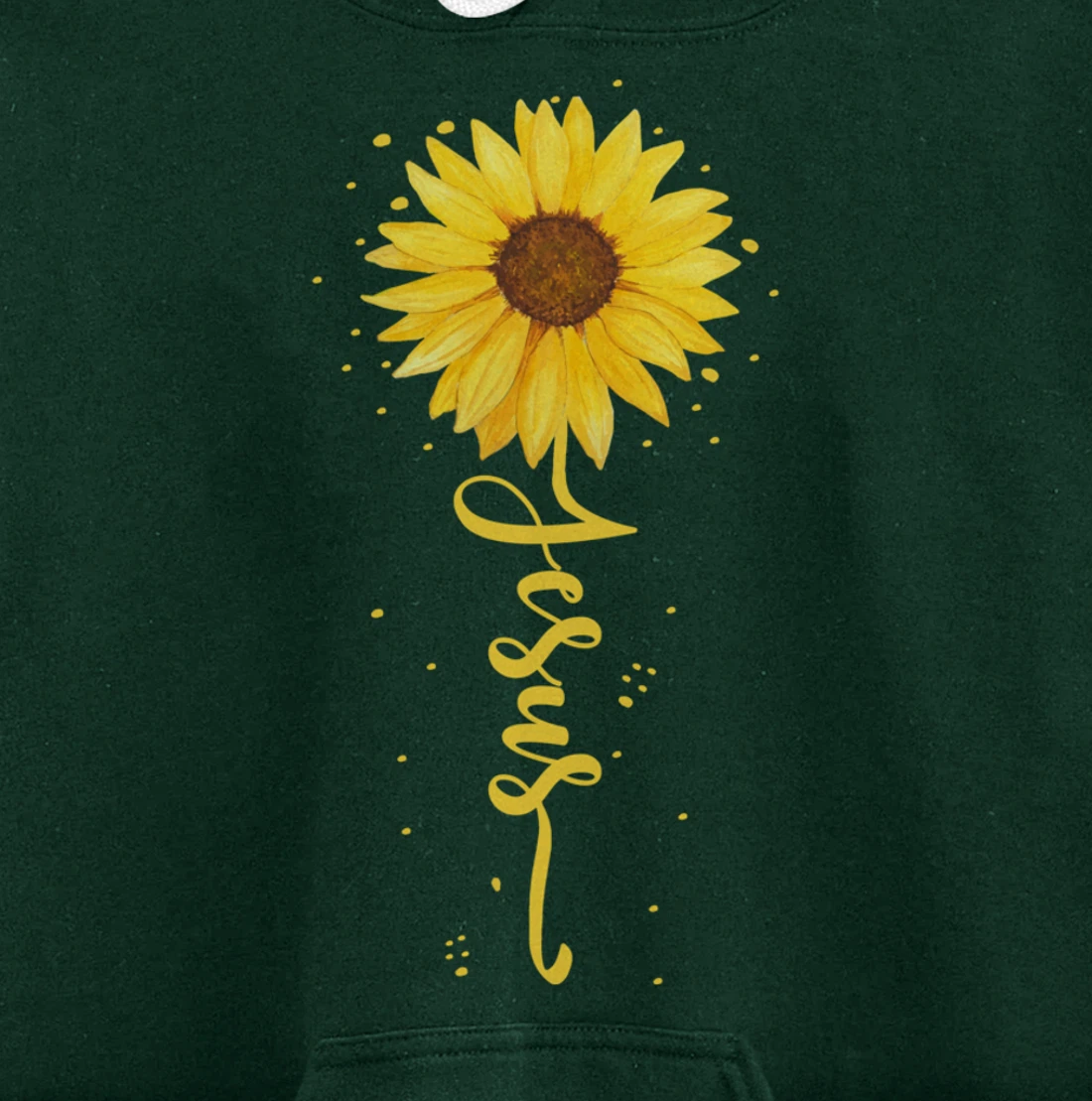 Faith in God - Sunflower Faith - Blessed, Thankful Jesus Pullover Hoodie