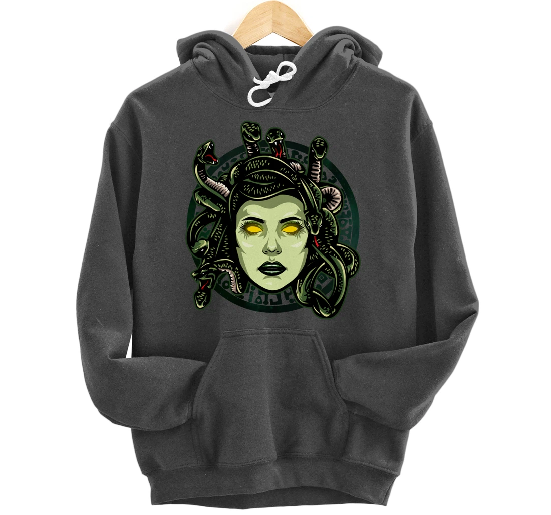 Medusa Ancient Greek Mythology Gift Gods and Monsters Pullover Hoodie
