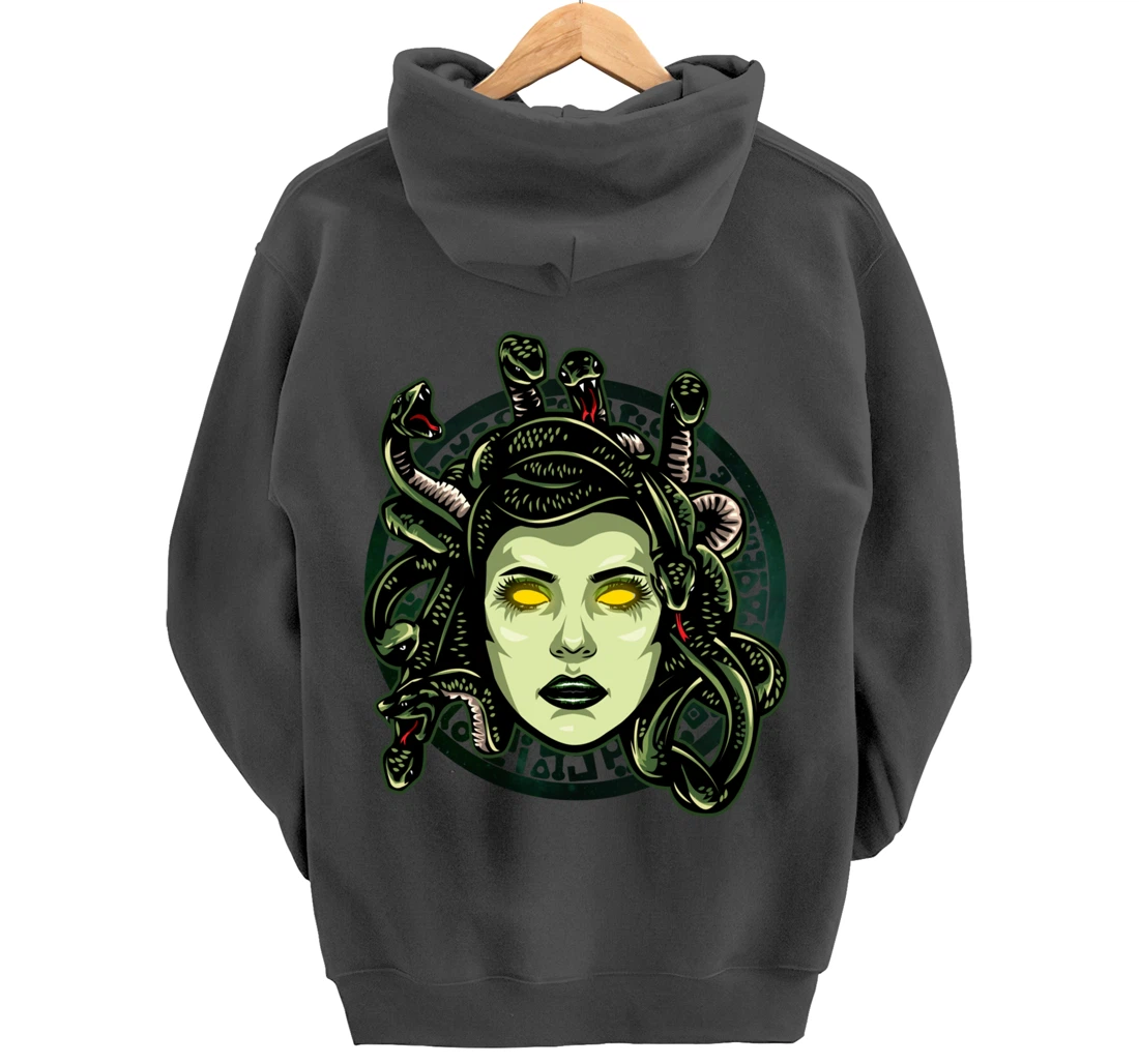 Medusa Ancient Greek Mythology Gift Gods and Monsters Pullover Hoodie