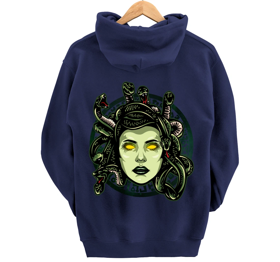 Medusa Ancient Greek Mythology Gift Gods and Monsters Pullover Hoodie