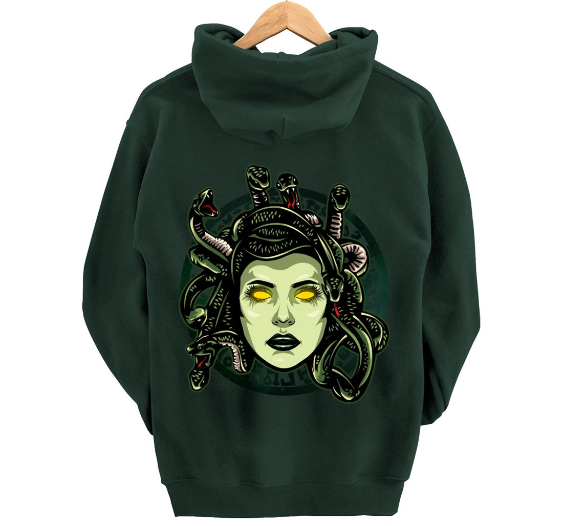 Medusa Ancient Greek Mythology Gift Gods and Monsters Pullover Hoodie