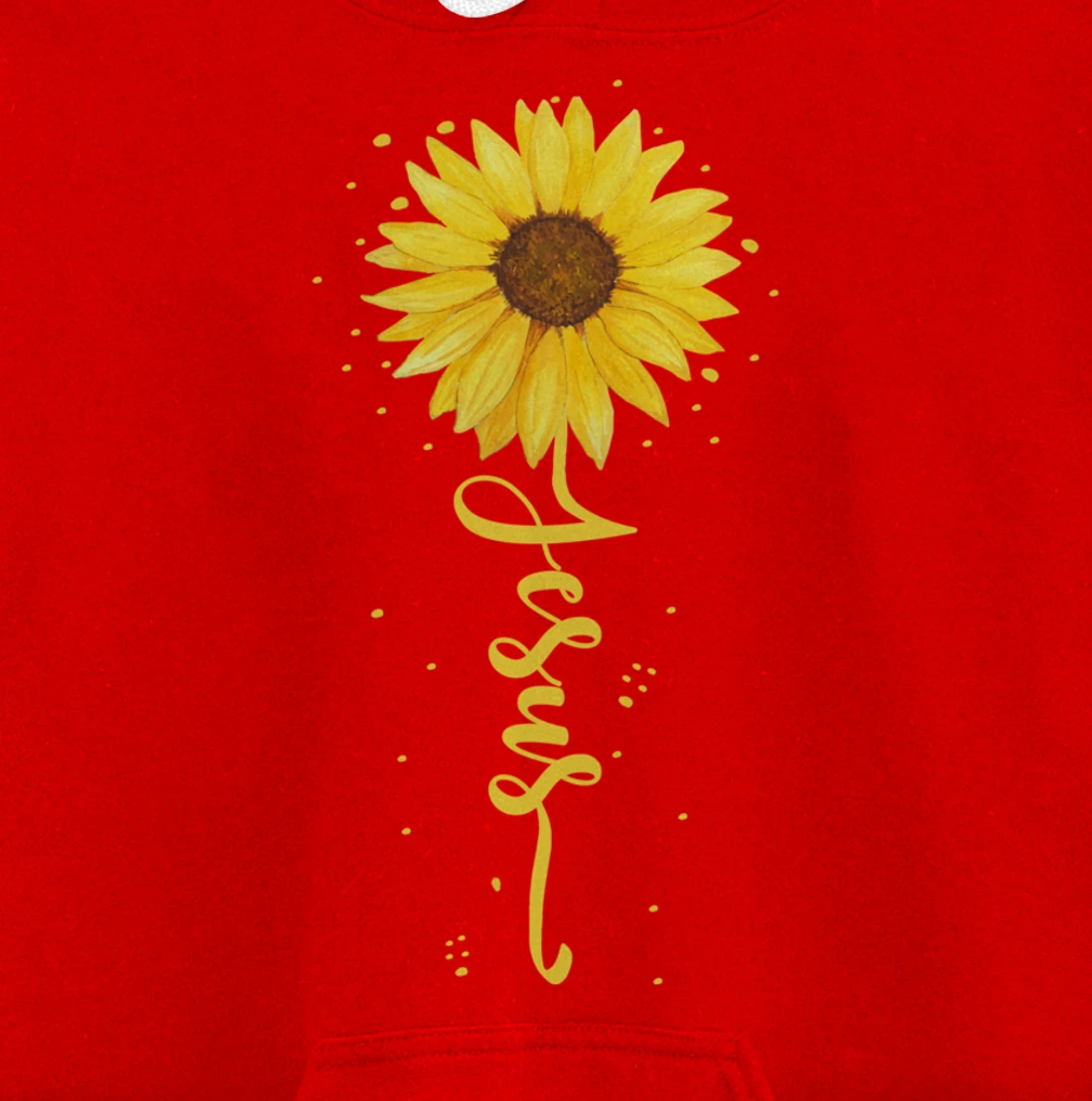 Faith in God - Sunflower Faith - Blessed, Thankful Jesus Pullover Hoodie