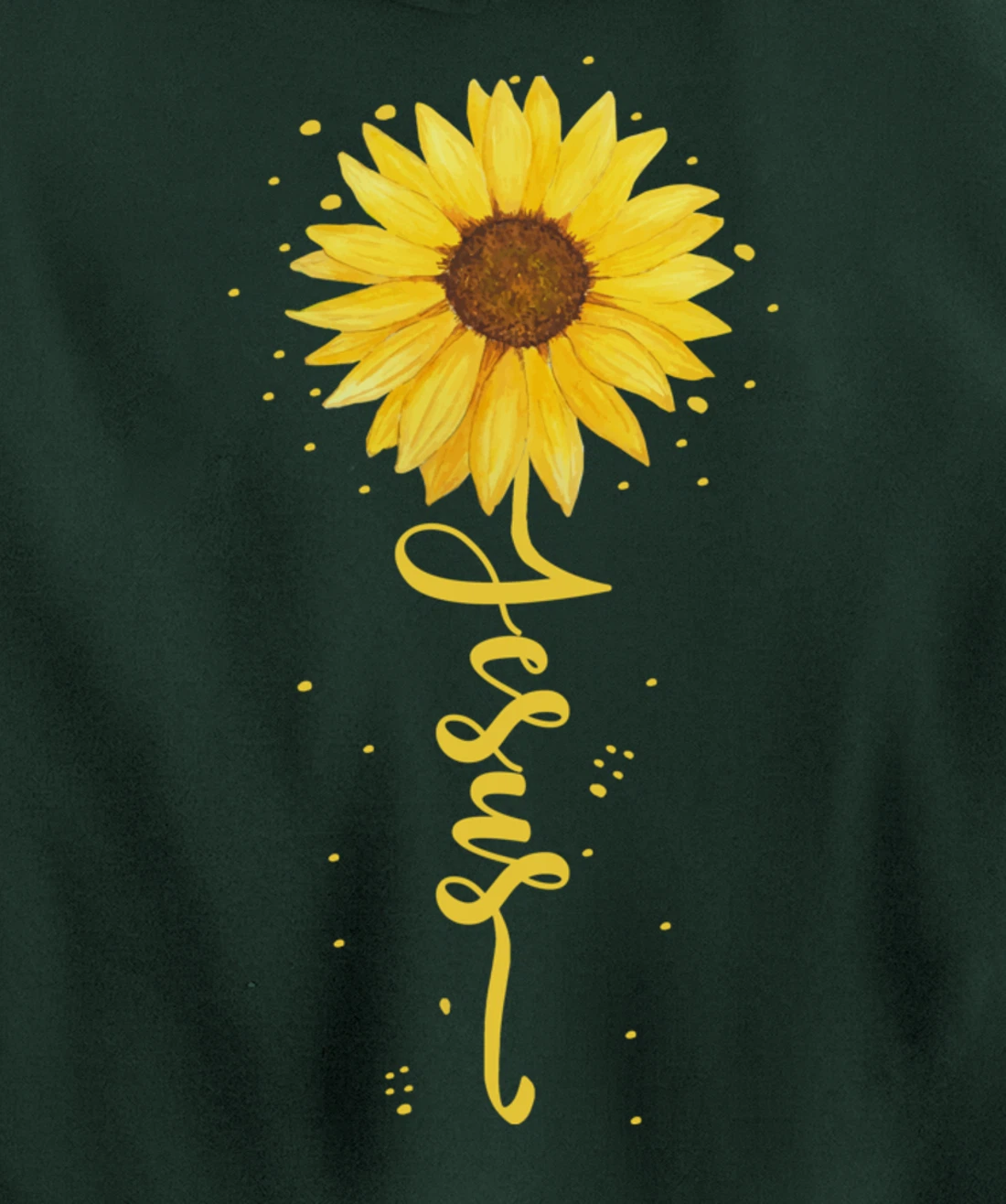 Faith in God - Sunflower Faith - Blessed, Thankful Jesus Pullover Hoodie