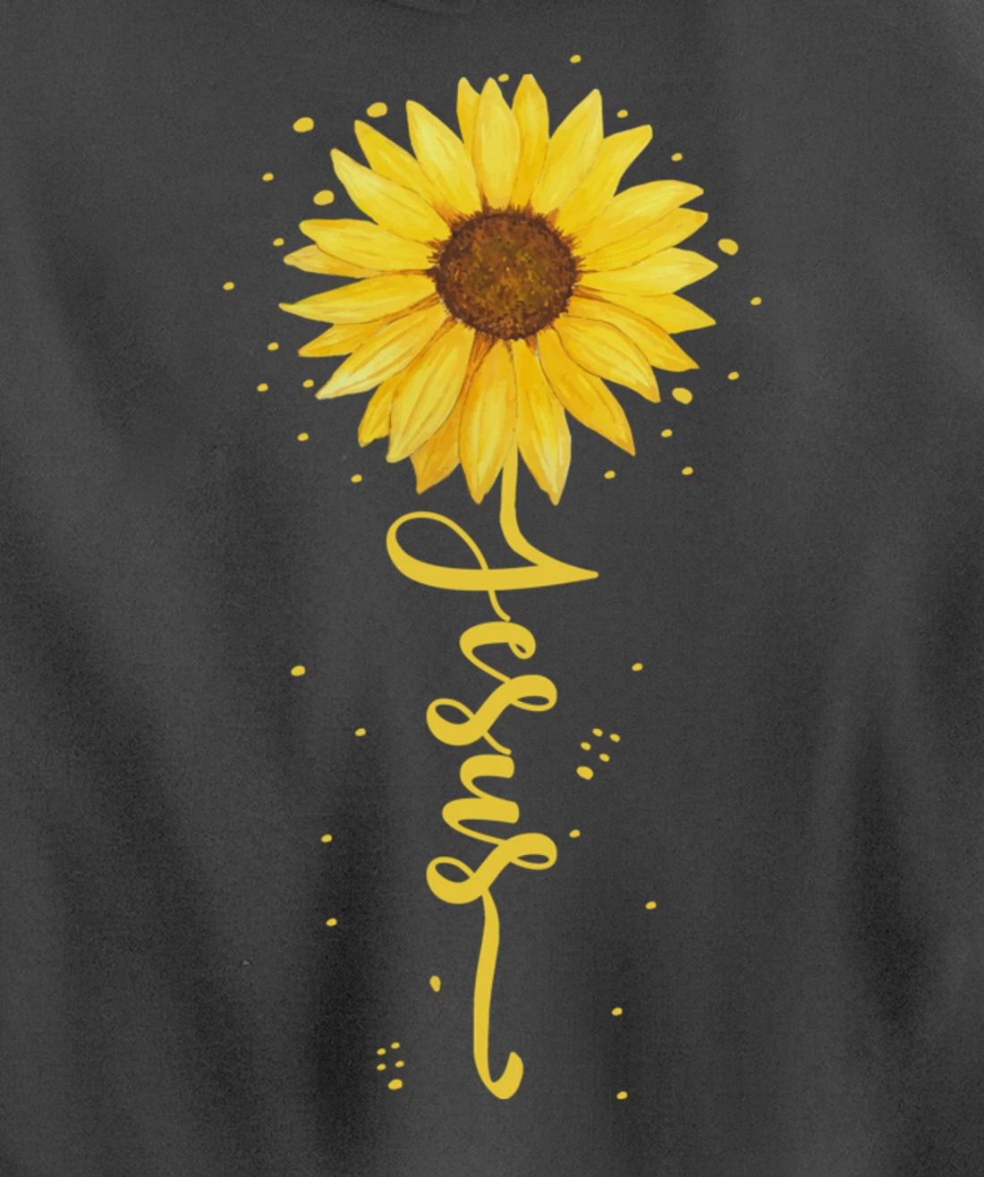 Faith in God - Sunflower Faith - Blessed, Thankful Jesus Pullover Hoodie