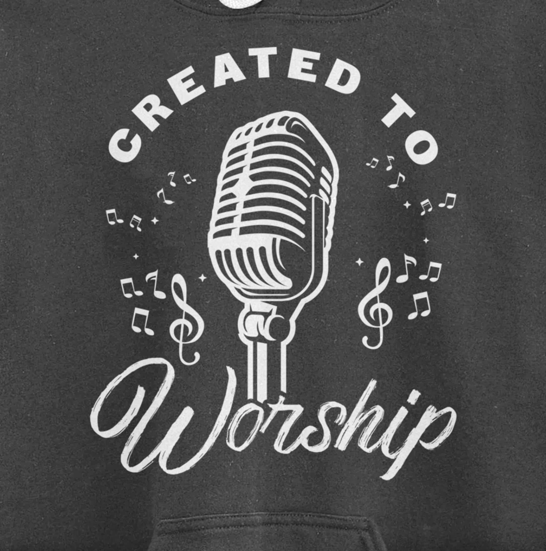 Created To Worship Gift Design For Christian God Fans Pullover Hoodie