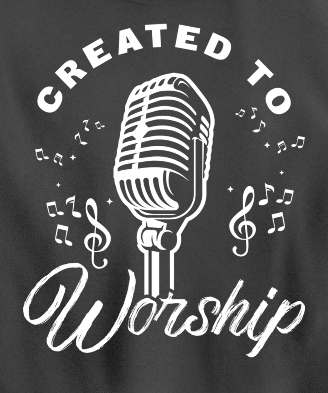 Created To Worship Gift Design For Christian God Fans Pullover Hoodie