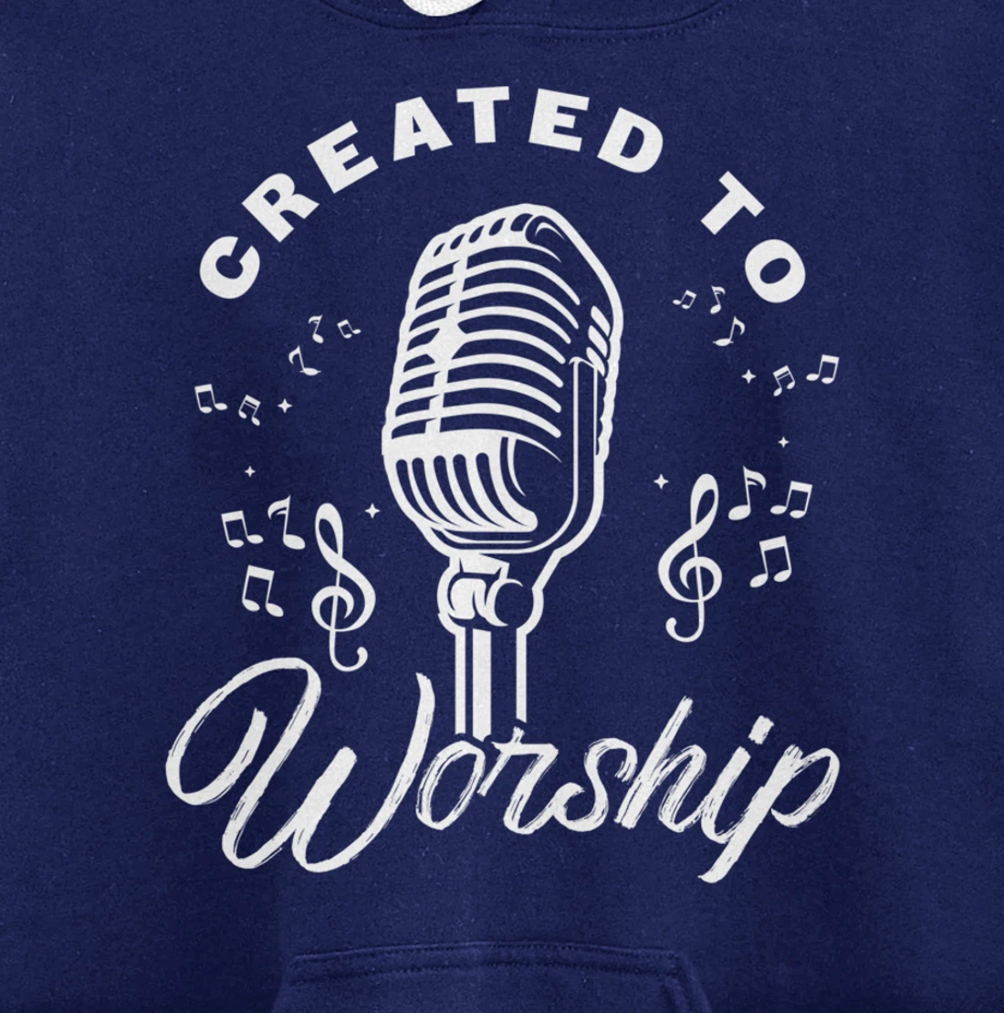 Created To Worship Gift Design For Christian God Fans Pullover Hoodie