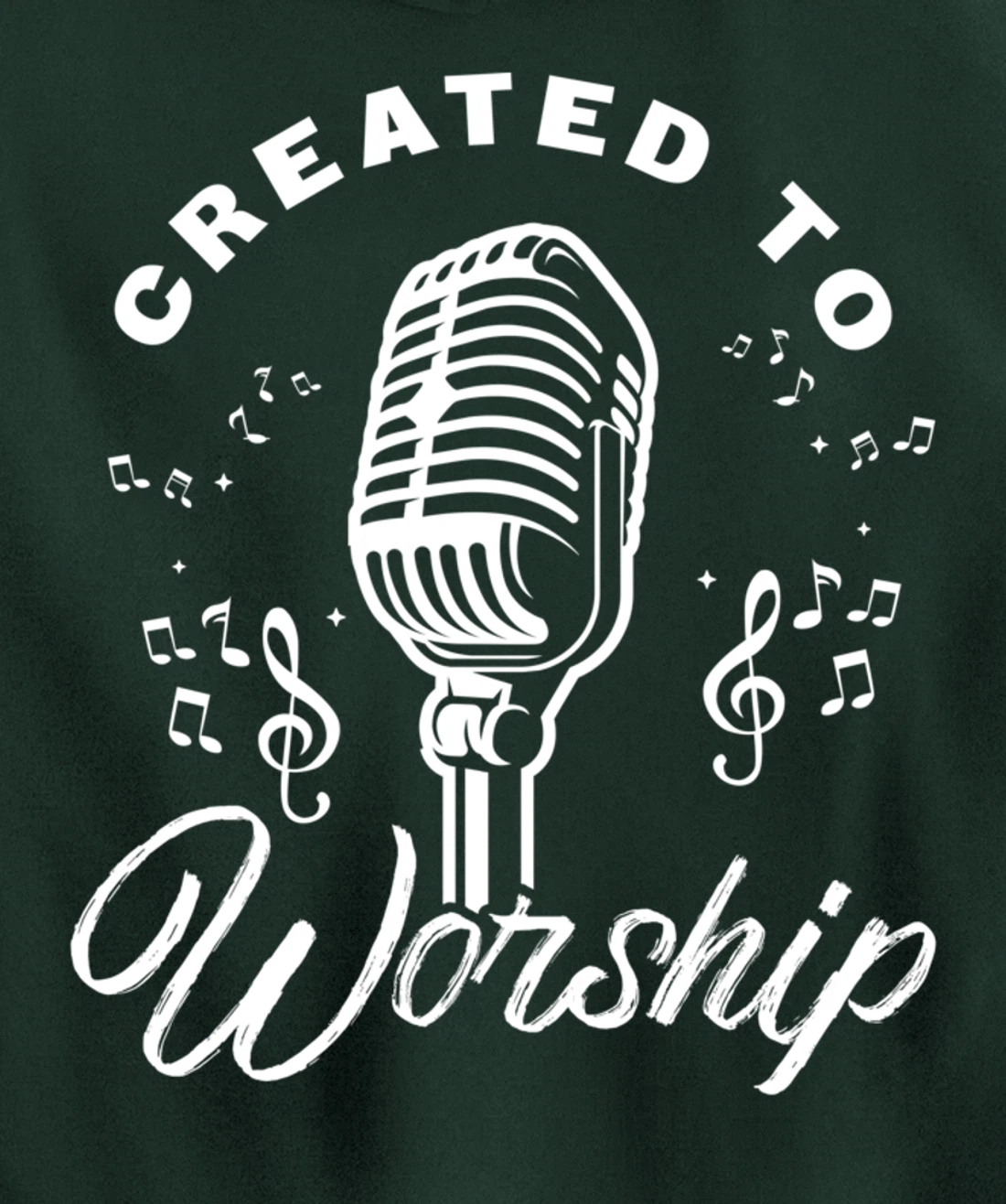 Created To Worship Gift Design For Christian God Fans Pullover Hoodie