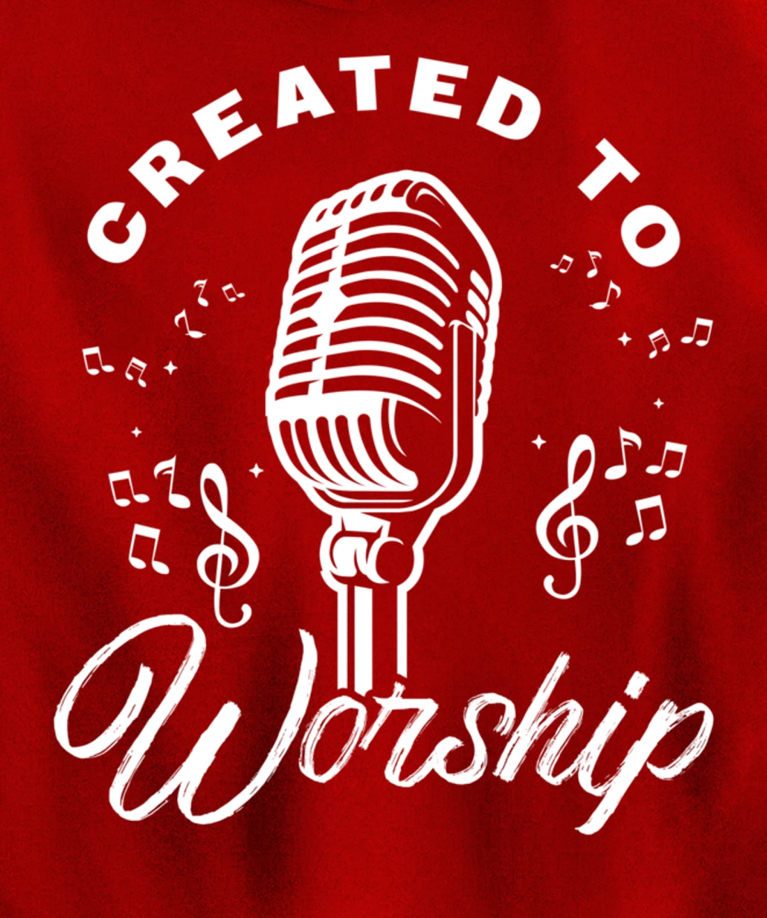 Created To Worship Gift Design For Christian God Fans Pullover Hoodie