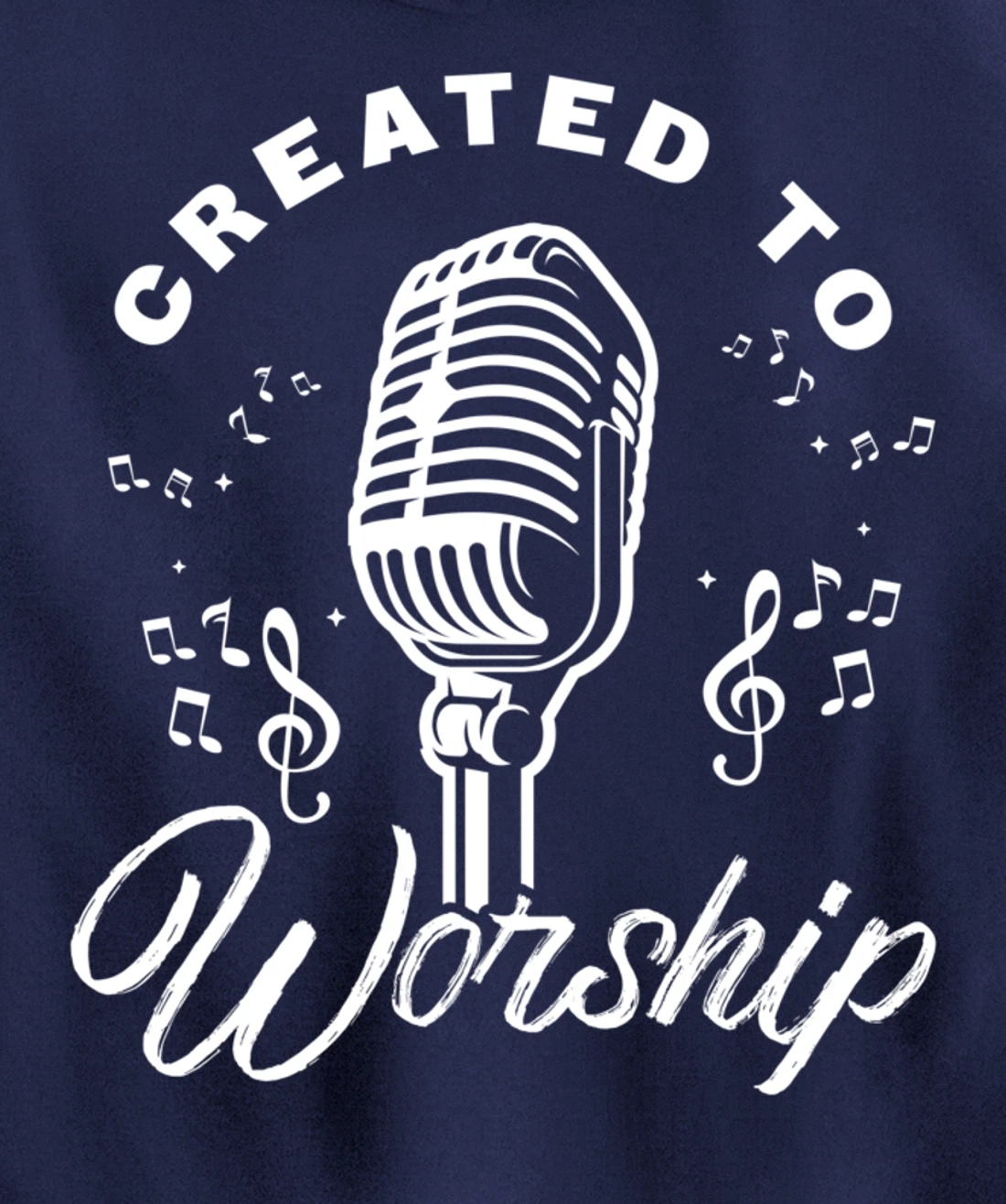 Created To Worship Gift Design For Christian God Fans Pullover Hoodie