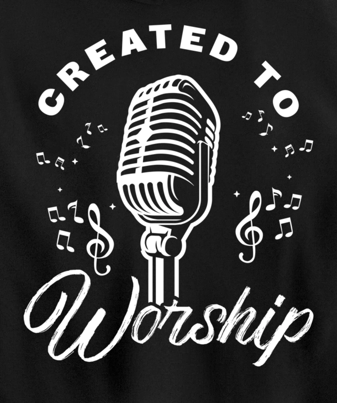 Created To Worship Gift Design For Christian God Fans Pullover Hoodie