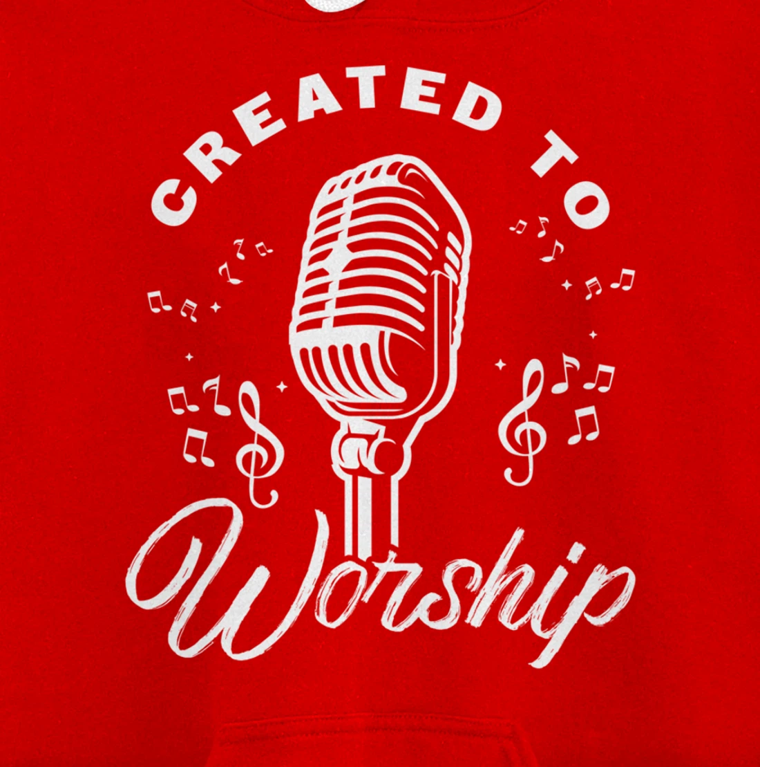 Created To Worship Gift Design For Christian God Fans Pullover Hoodie