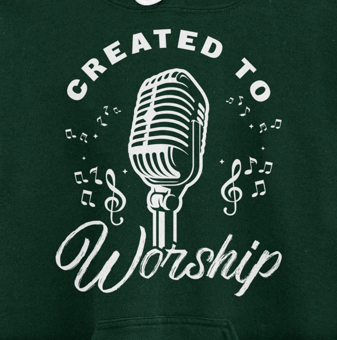 Created To Worship Gift Design For Christian God Fans Pullover Hoodie