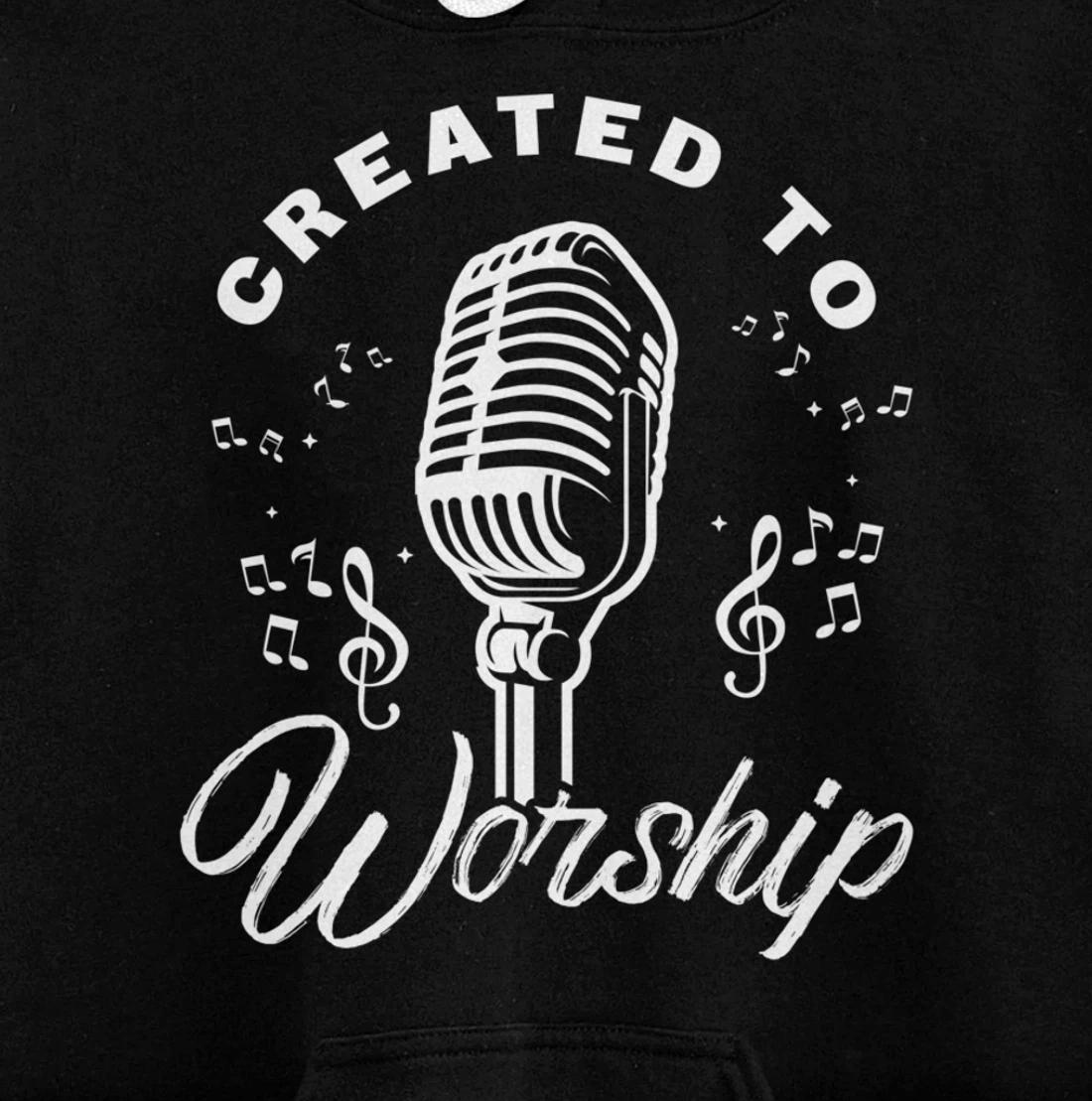 Created To Worship Gift Design For Christian God Fans Pullover Hoodie