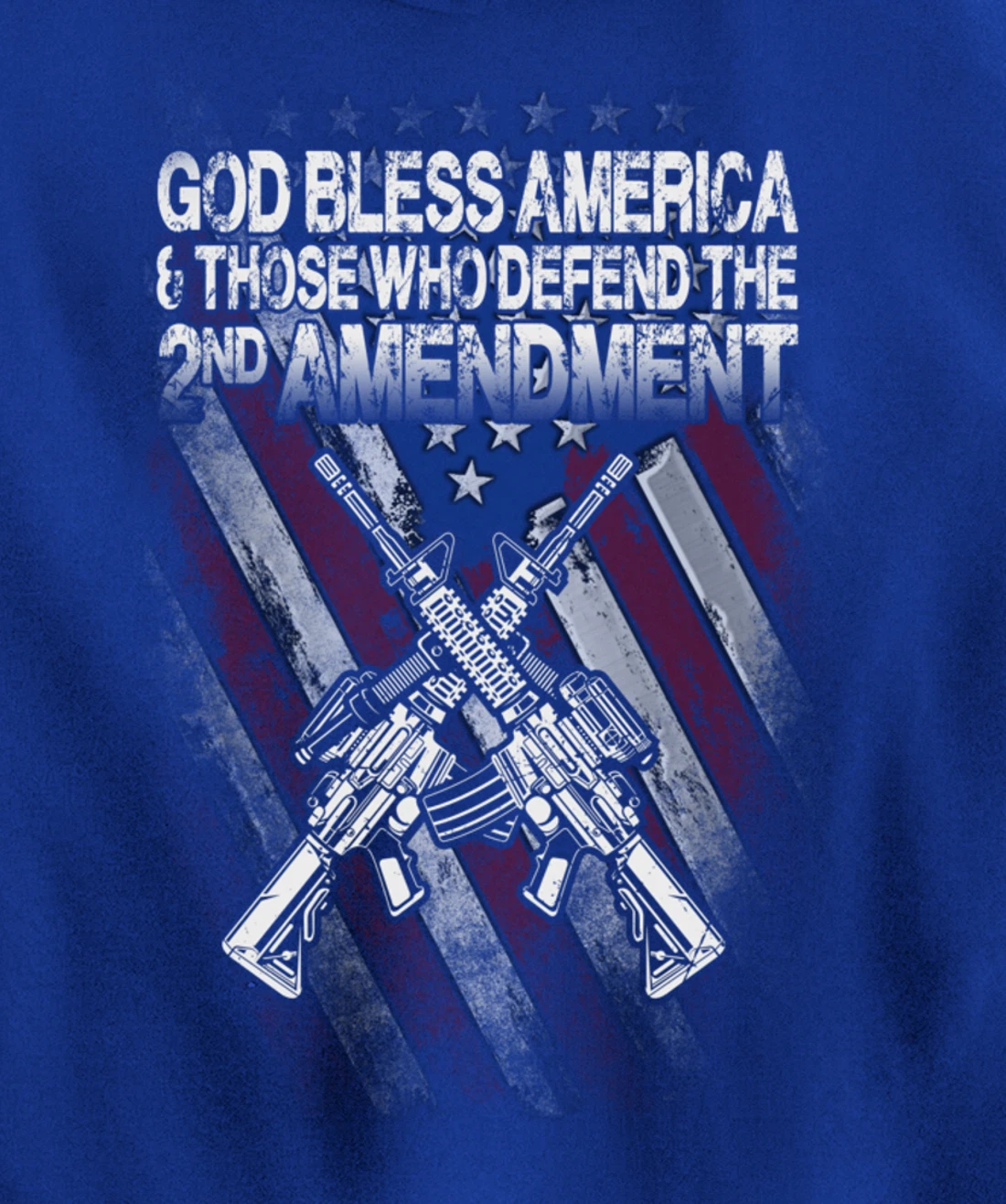 God Bless America Defend 2nd Amendment Guns Gift Pullover Hoodie