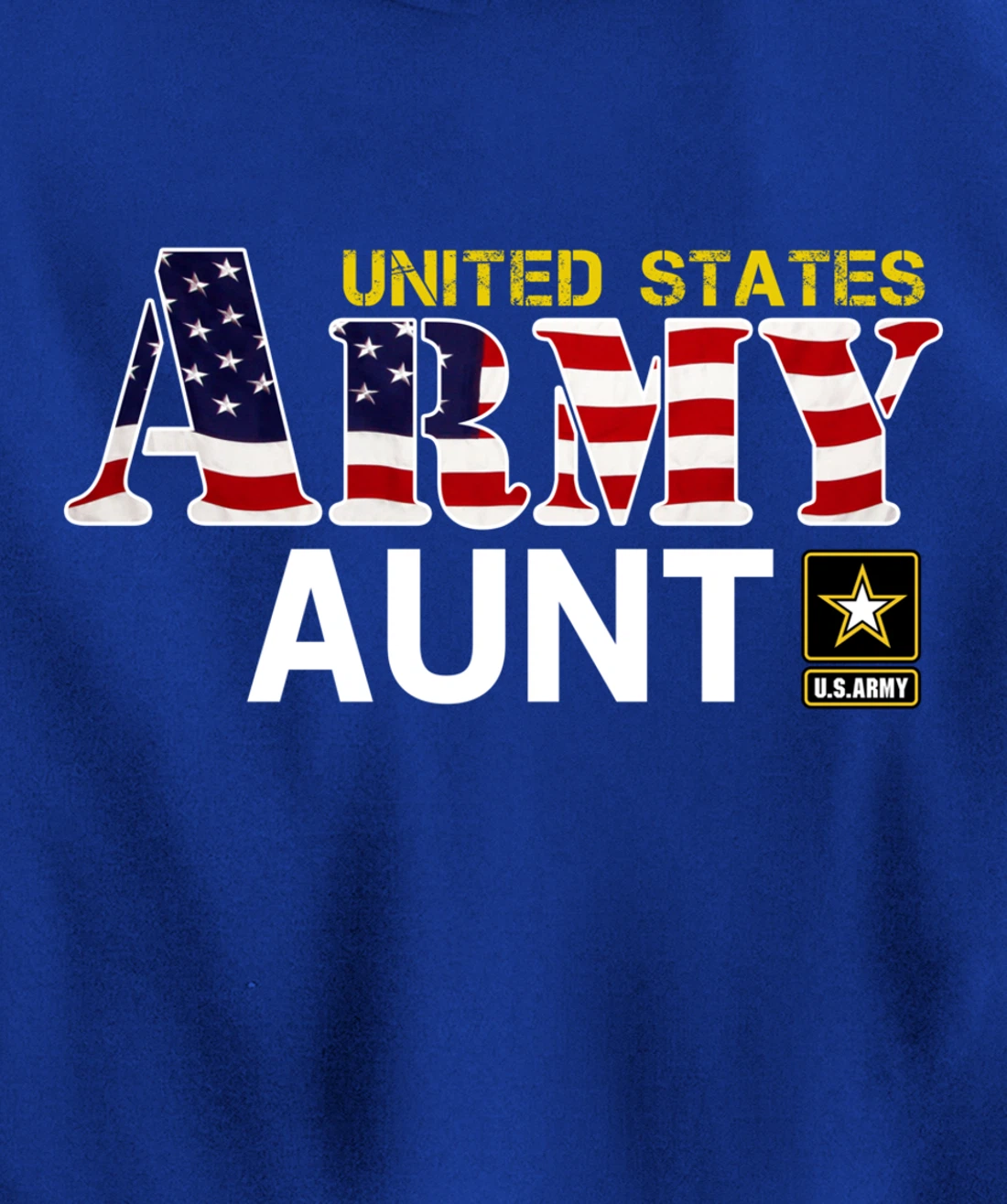United States Army Aunt With American Flag Gift Veteran Pullover Hoodie