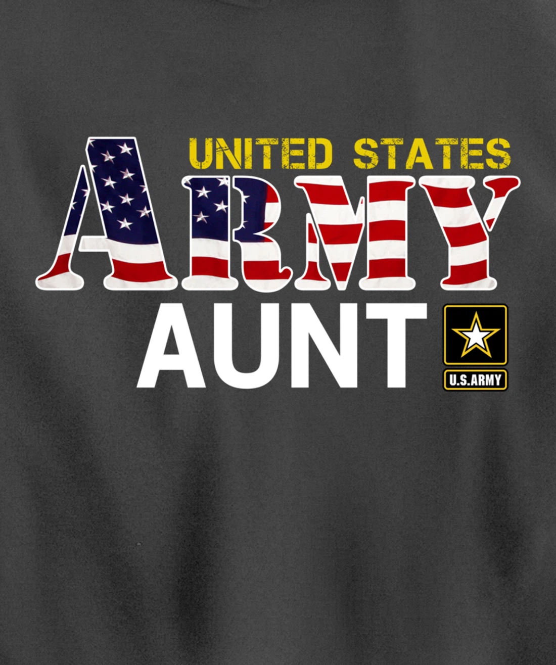 United States Army Aunt With American Flag Gift Veteran Pullover Hoodie