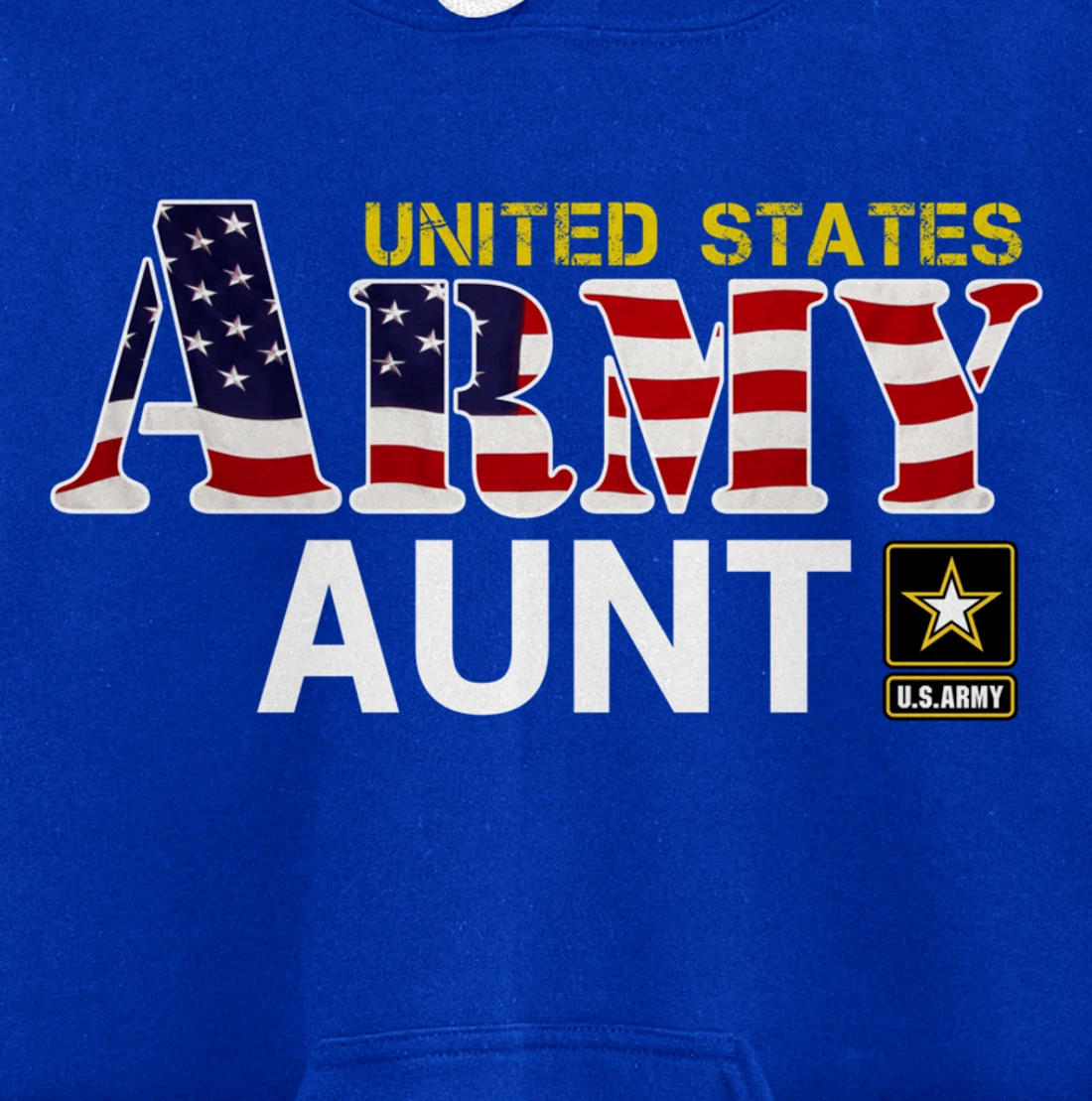 United States Army Aunt With American Flag Gift Veteran Pullover Hoodie