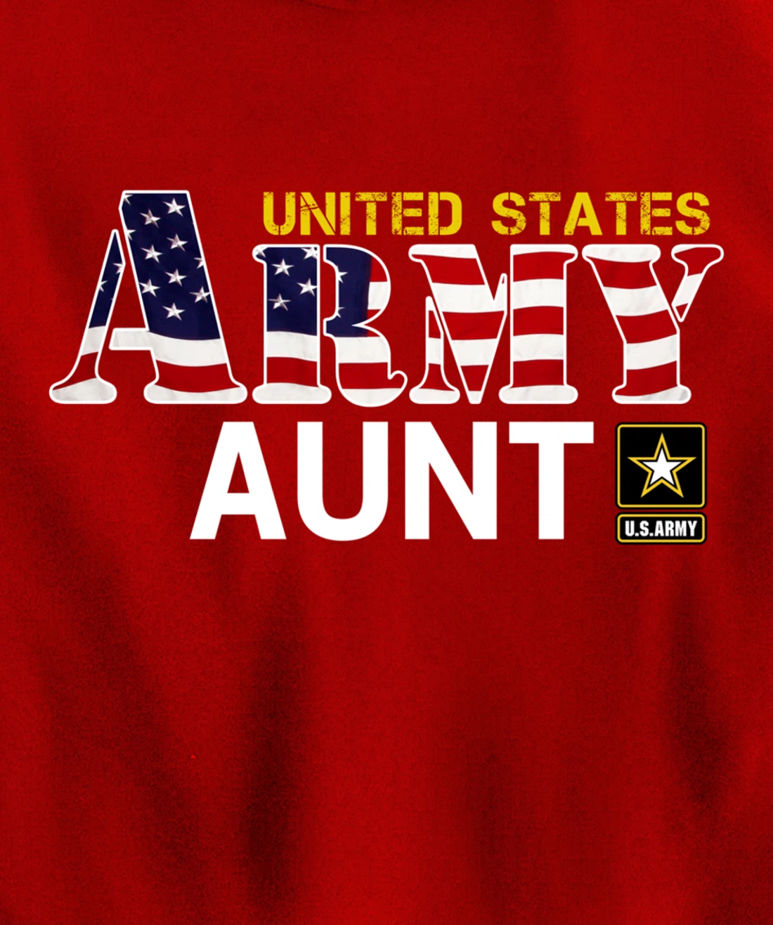 United States Army Aunt With American Flag Gift Veteran Pullover Hoodie