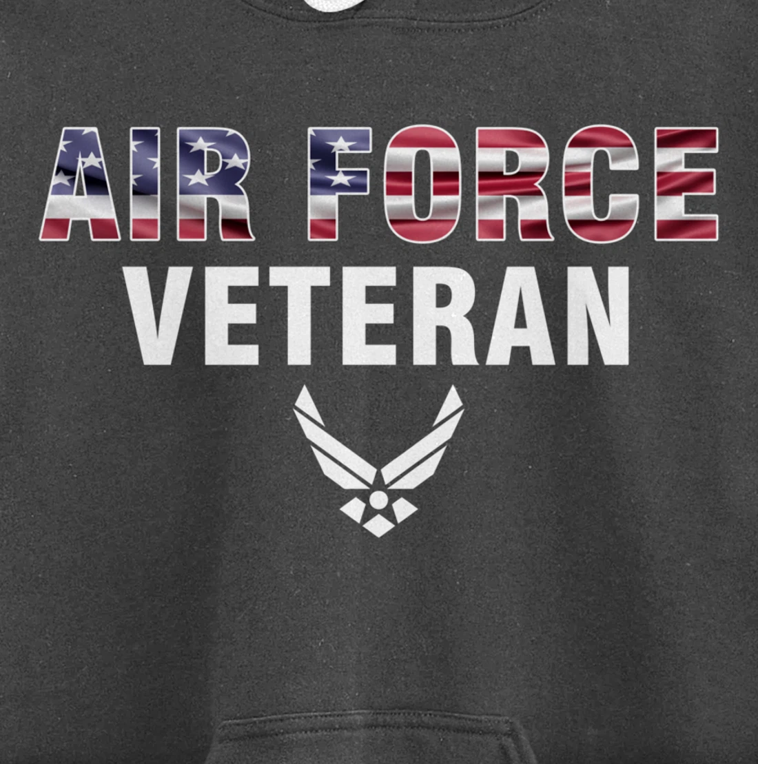 Air Force Veteran With American Flag For Veteran Day Gift Pullover Hoodie